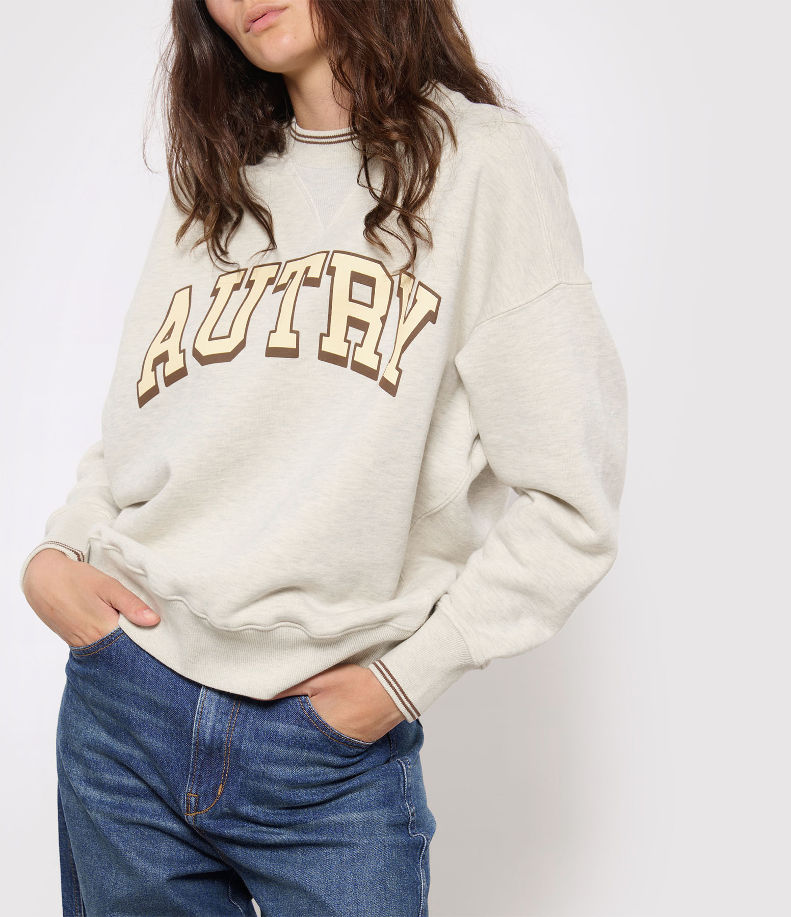 Sweatshirt Heavy Jers Wh/Choc