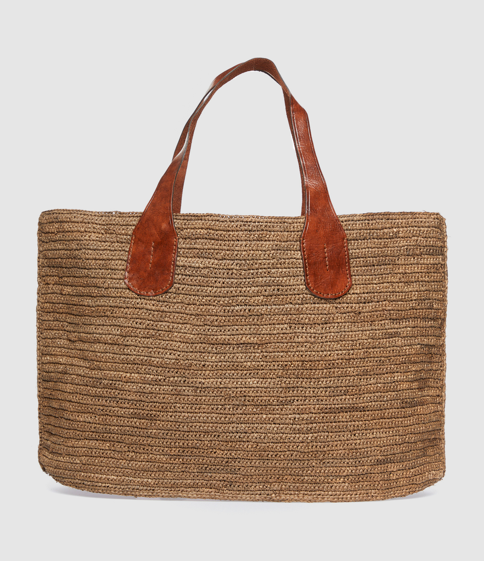 Sac Lakana Raphia Dark Tea Marron