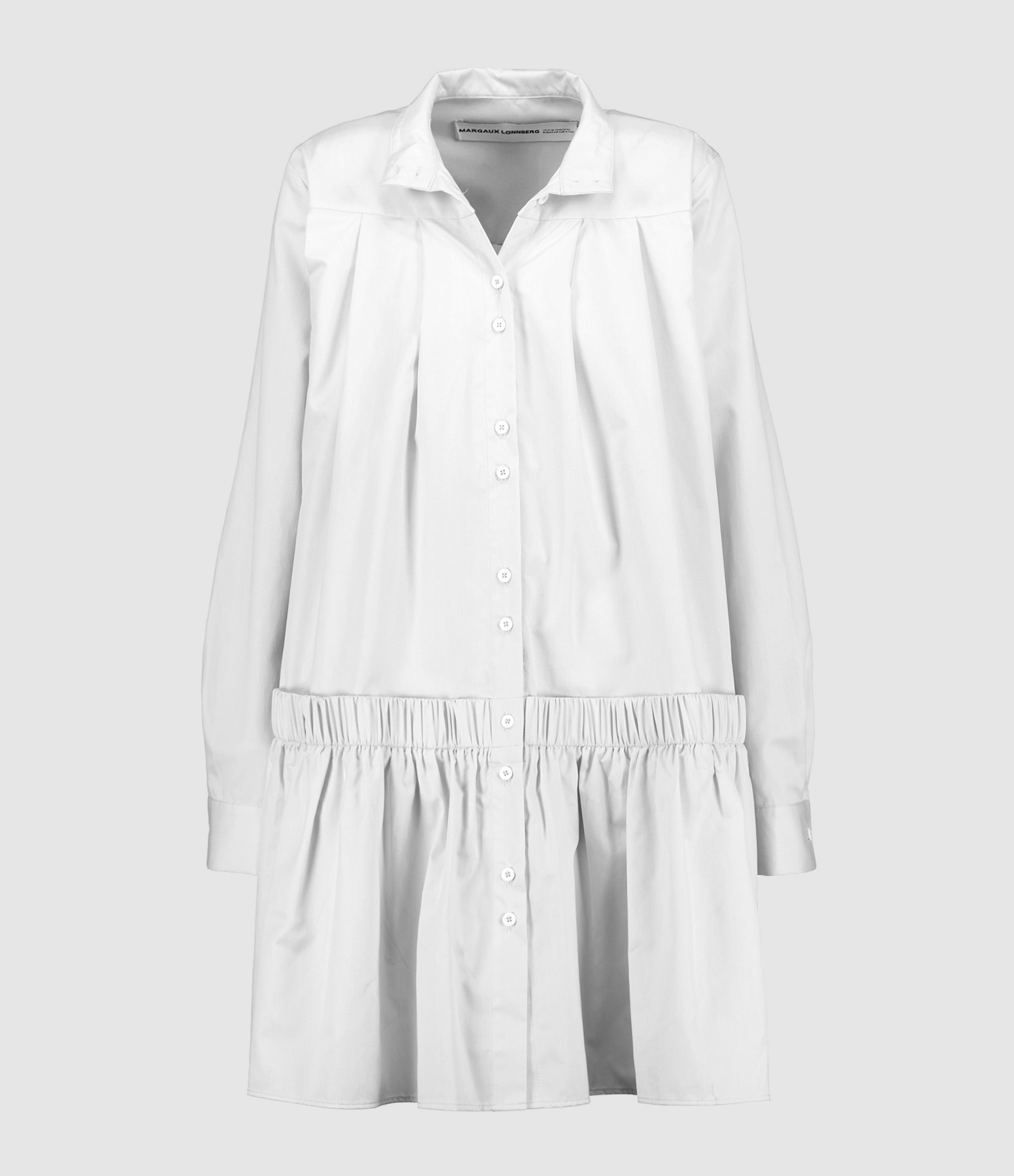 Robe Courte Arden Popeline de Coton Blanc