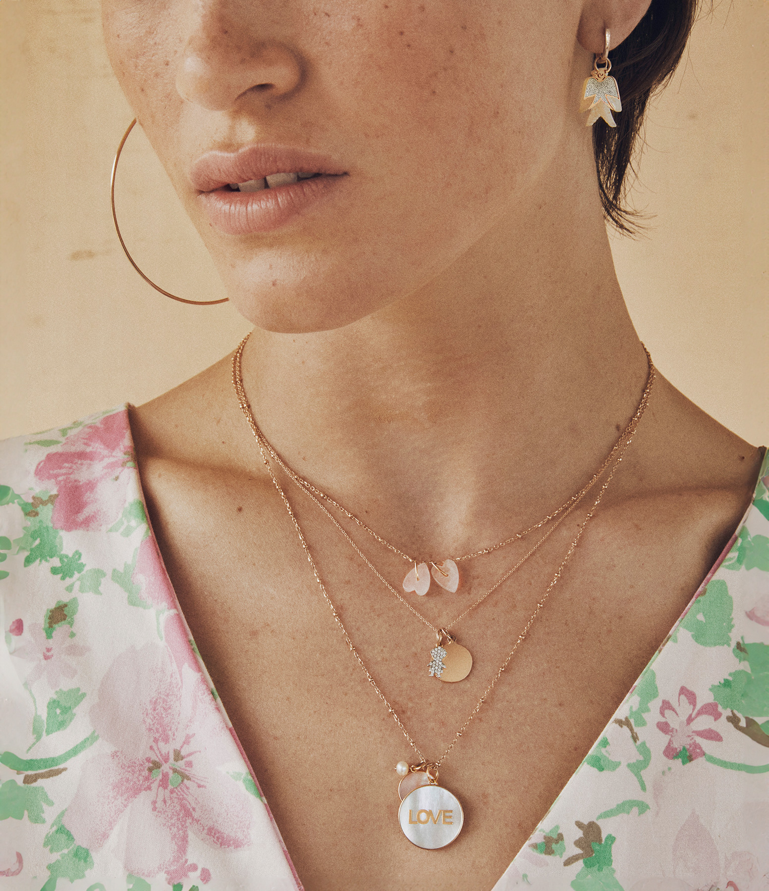 Pendentif Garçon Or Rose Diamants
