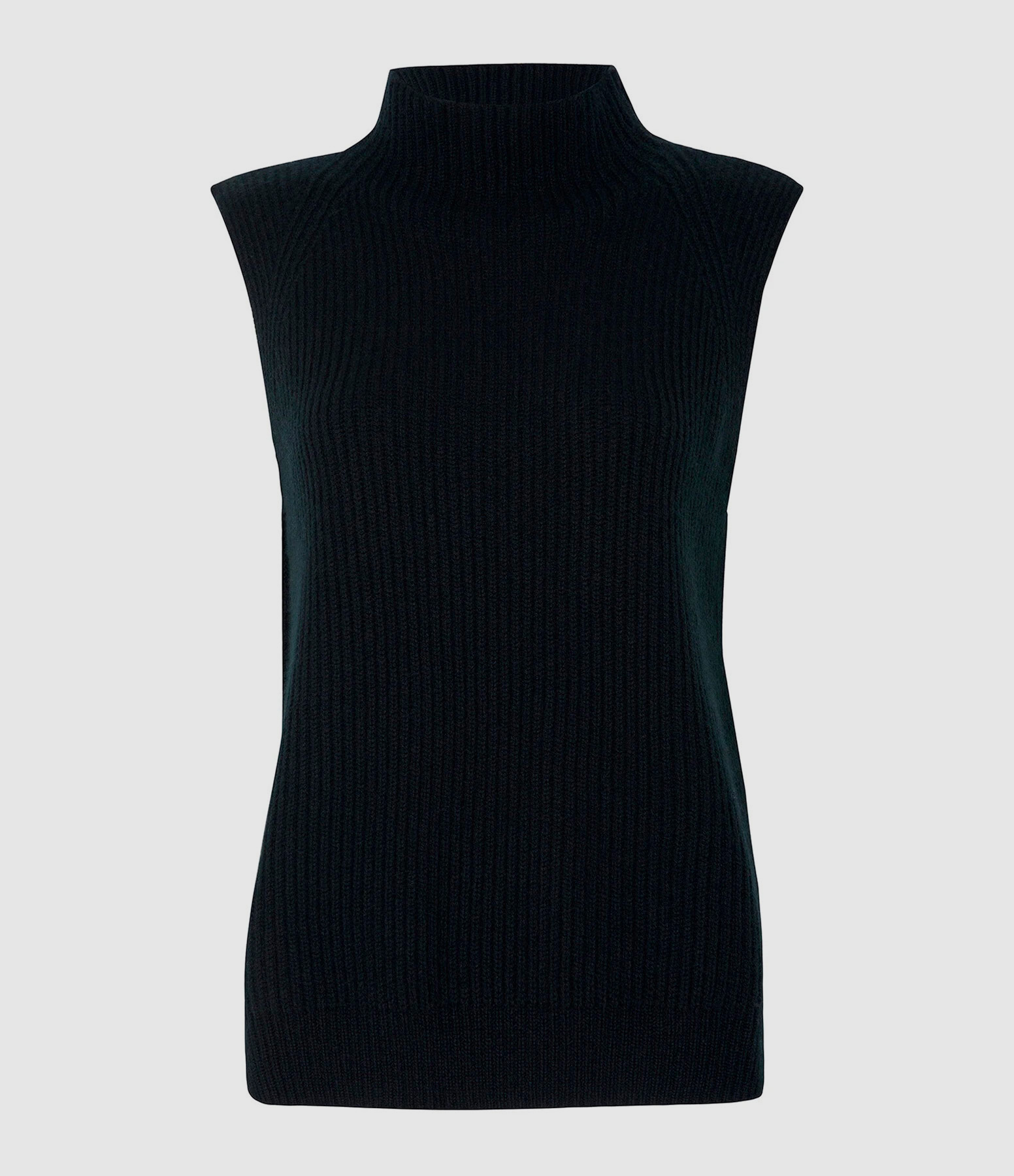 Pull Erika Sans Manches Cachemire Noir