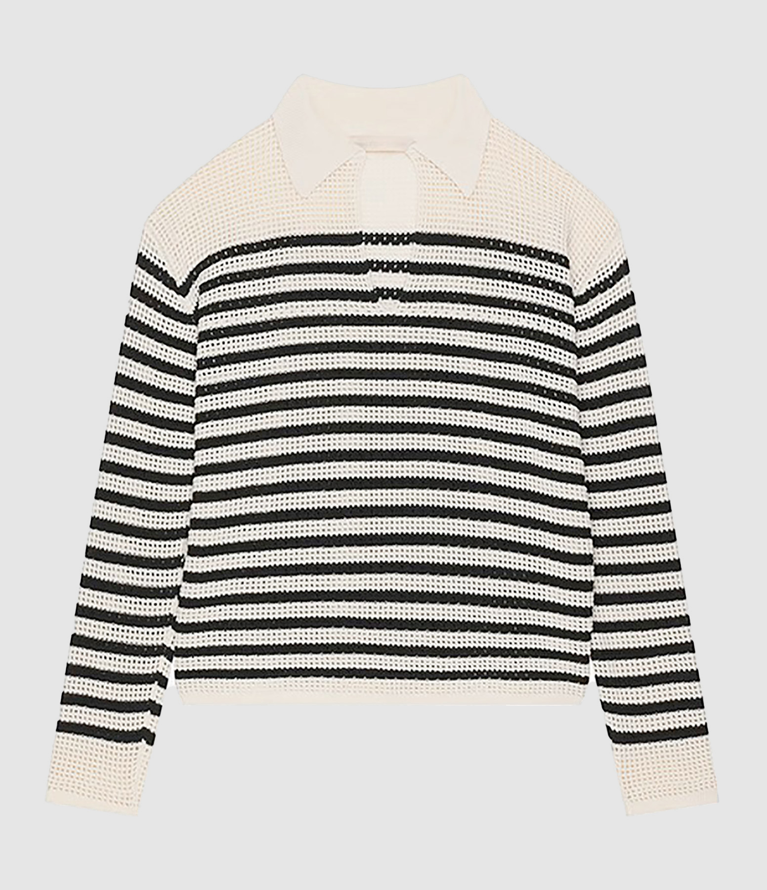 Pull Angélique Coton Écru Noir