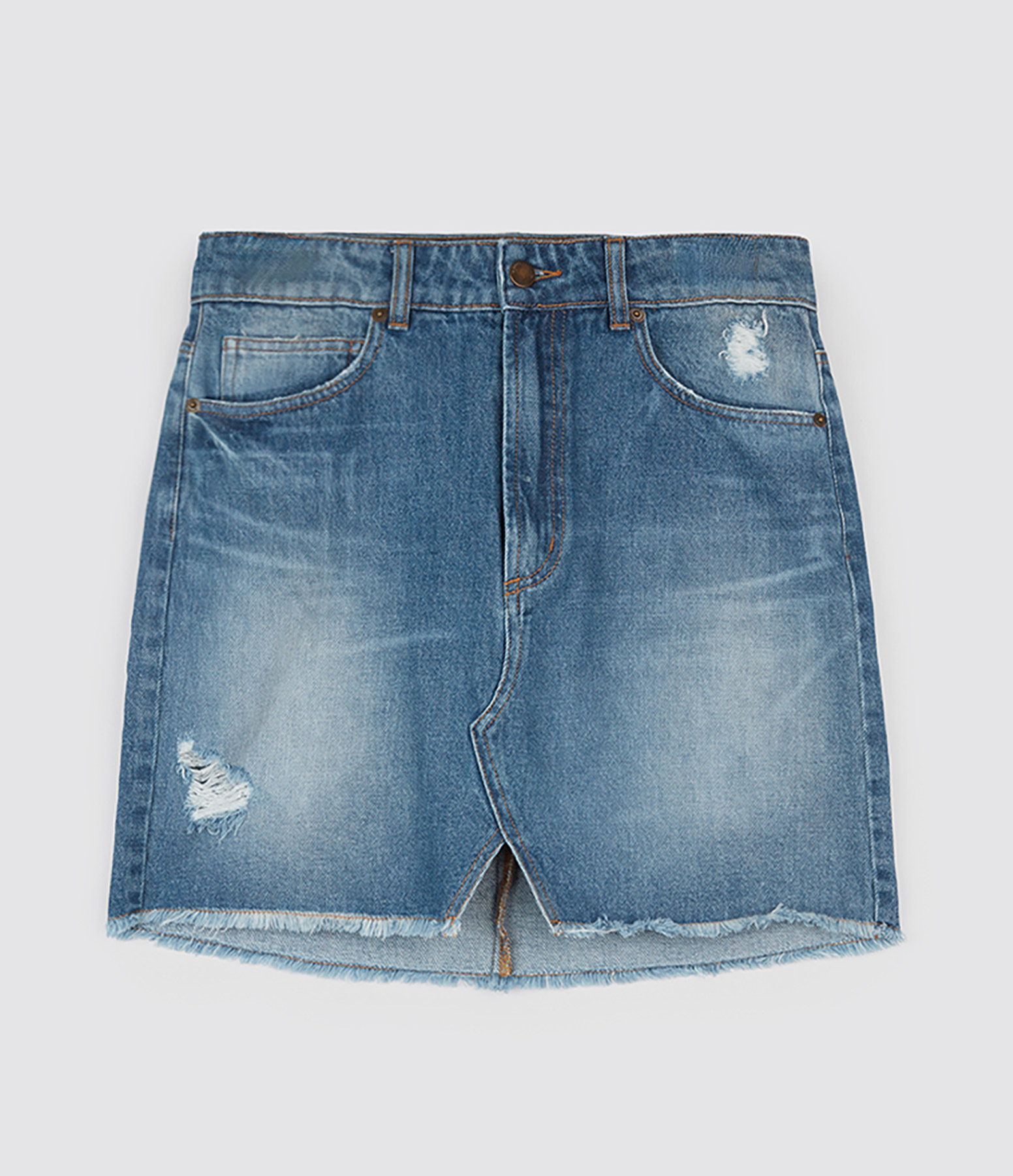 Jupe Lali Mini Denim Stone Blue