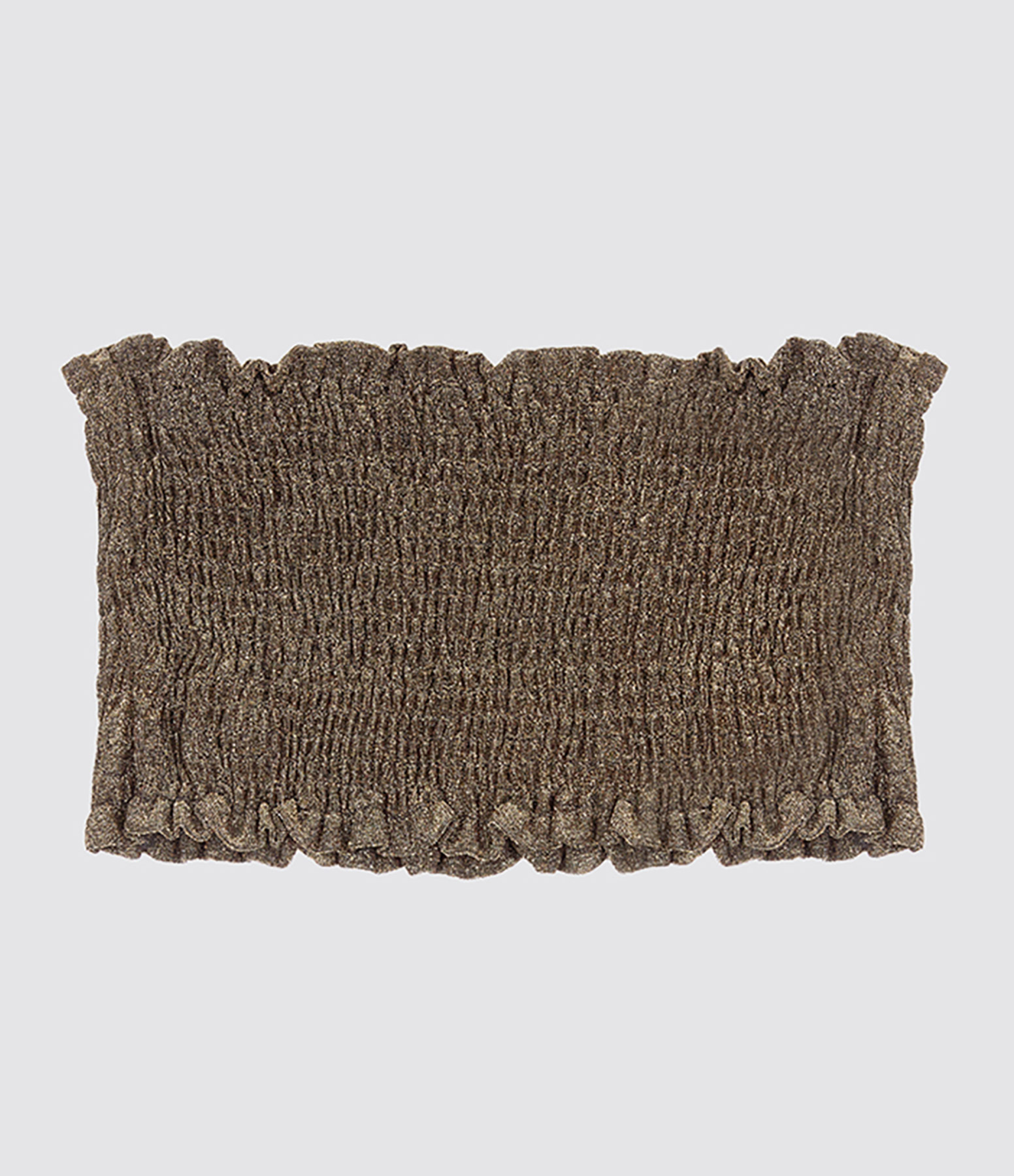 Top Bandeau Hyna Maille Lurex Noir Doré