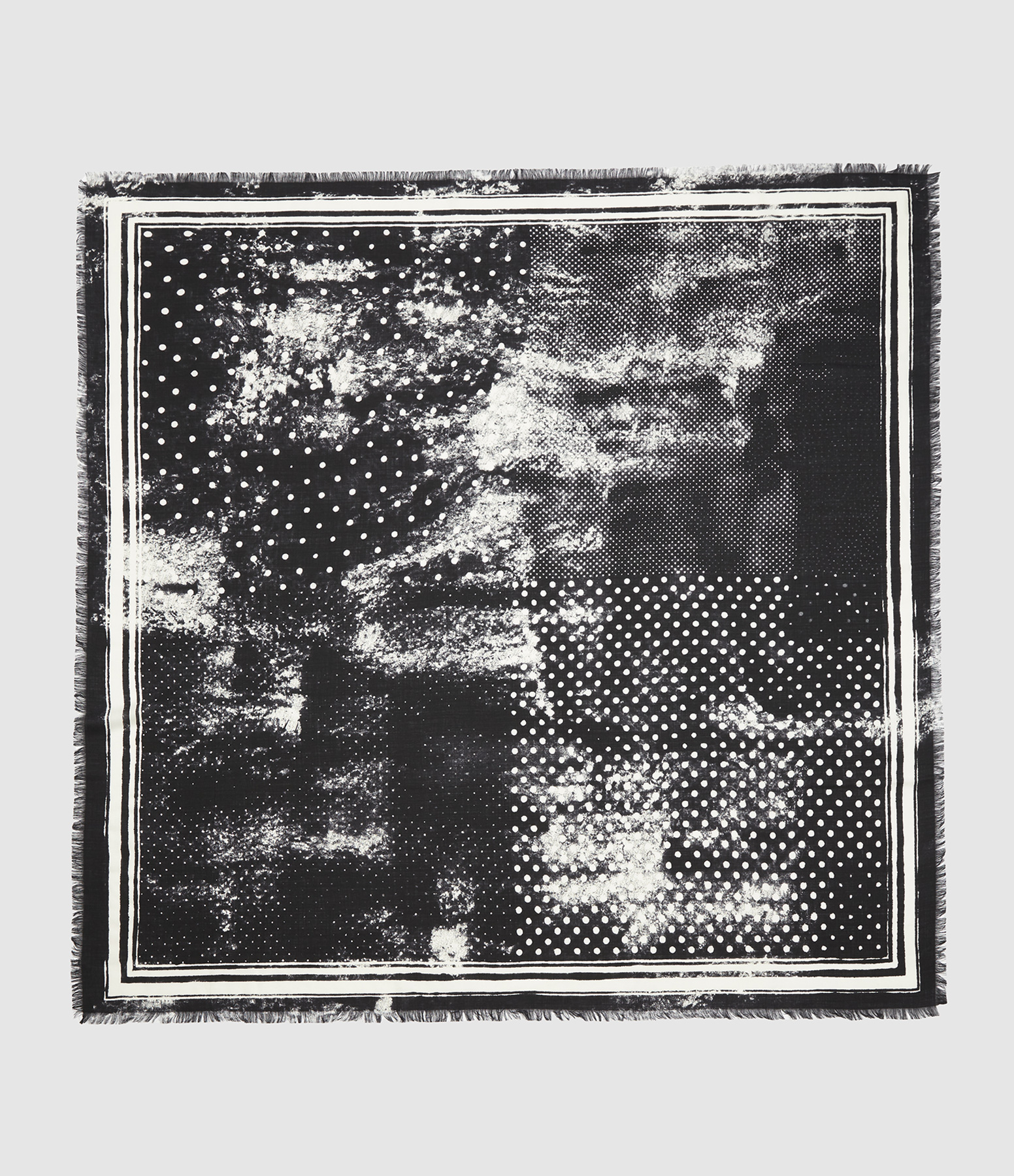 Foulard Quadra Noir Pois