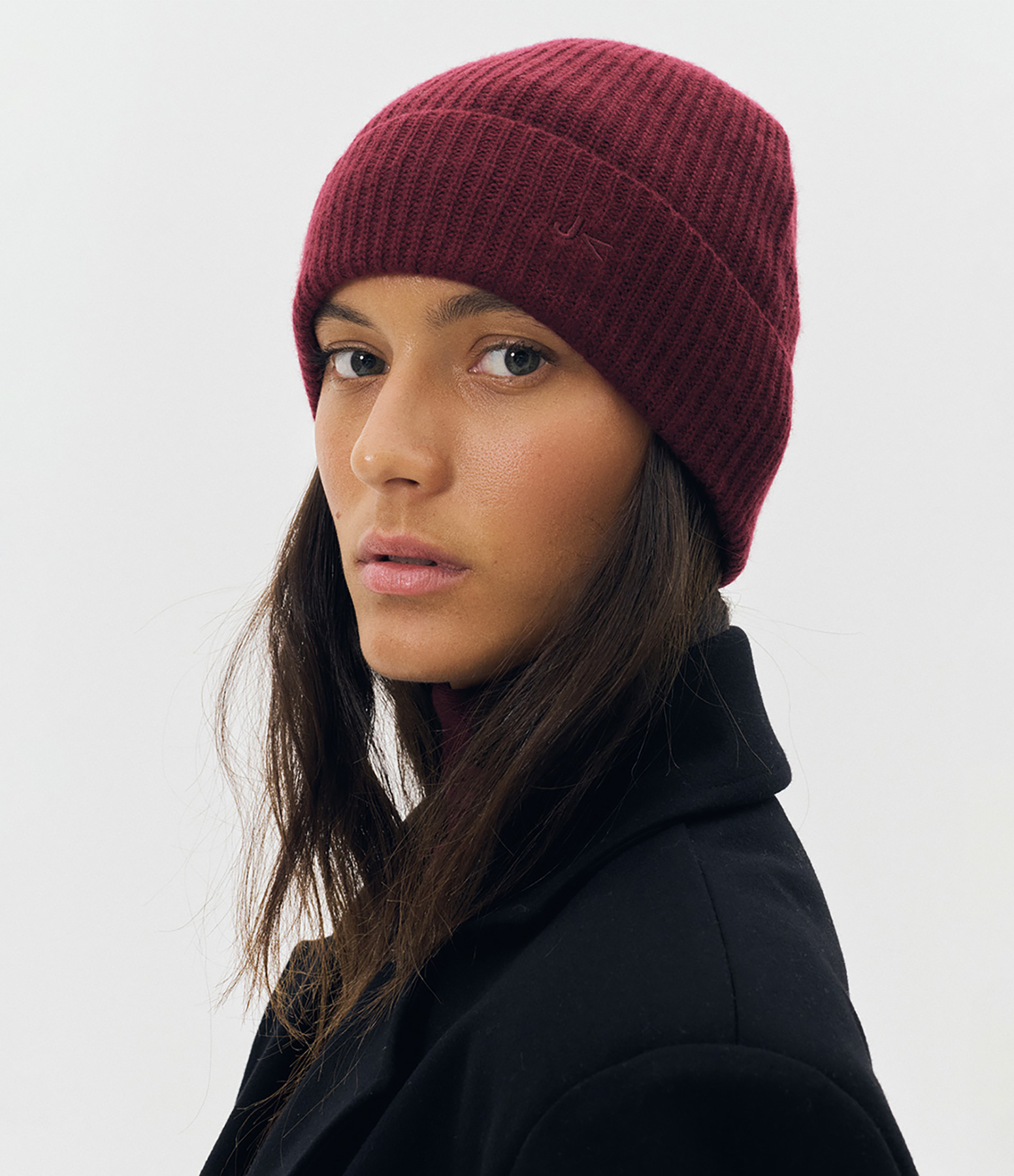 Bonnet Kaleb Laine Cachemire Burgundy Rouge
