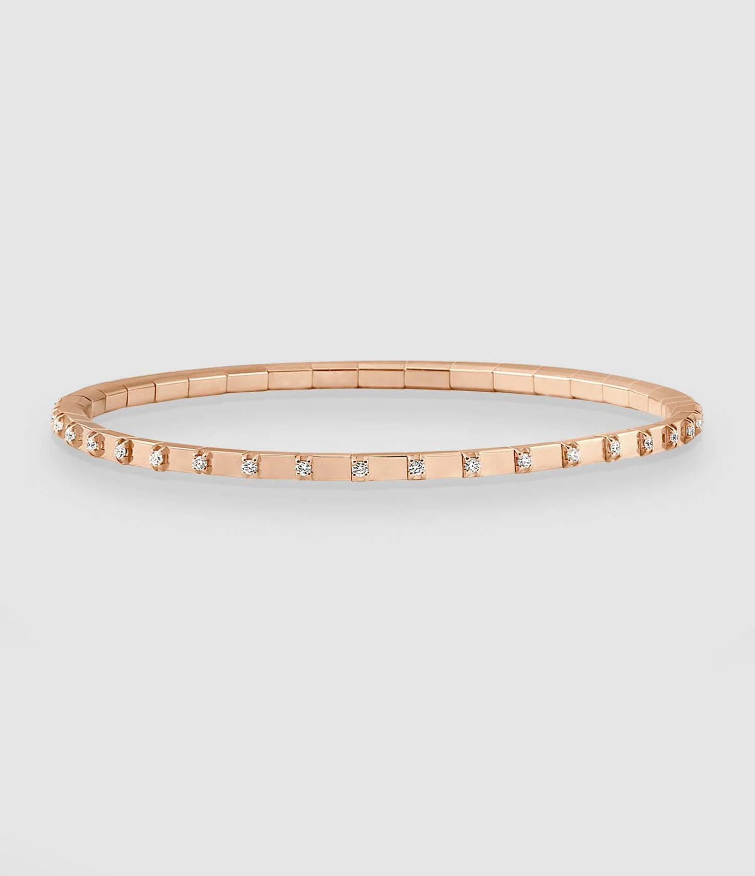 Bracelet Élastique Or Rose Diamants, 38M