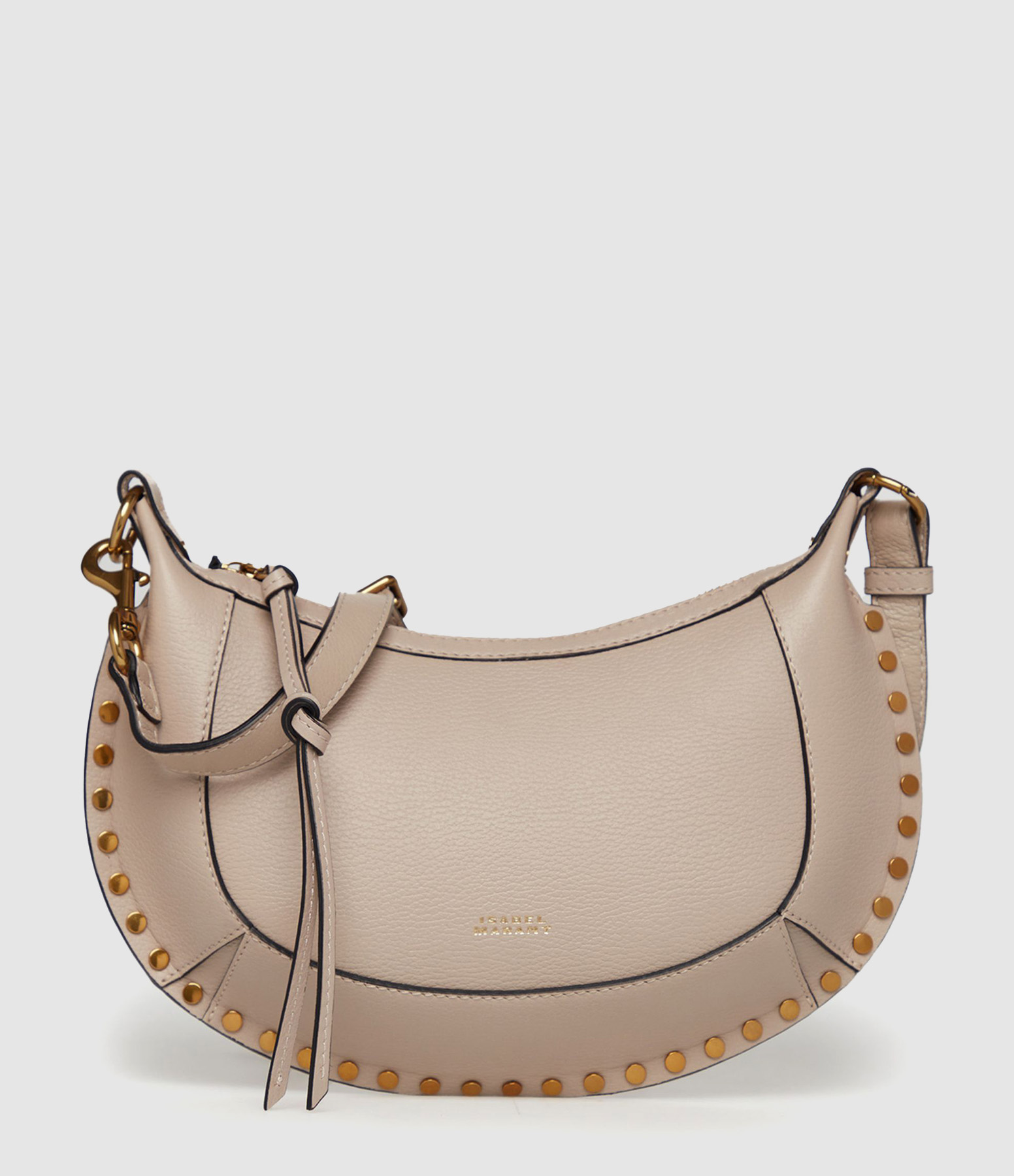 Sac Oskan Moon Cuir Grainé Beige Clair