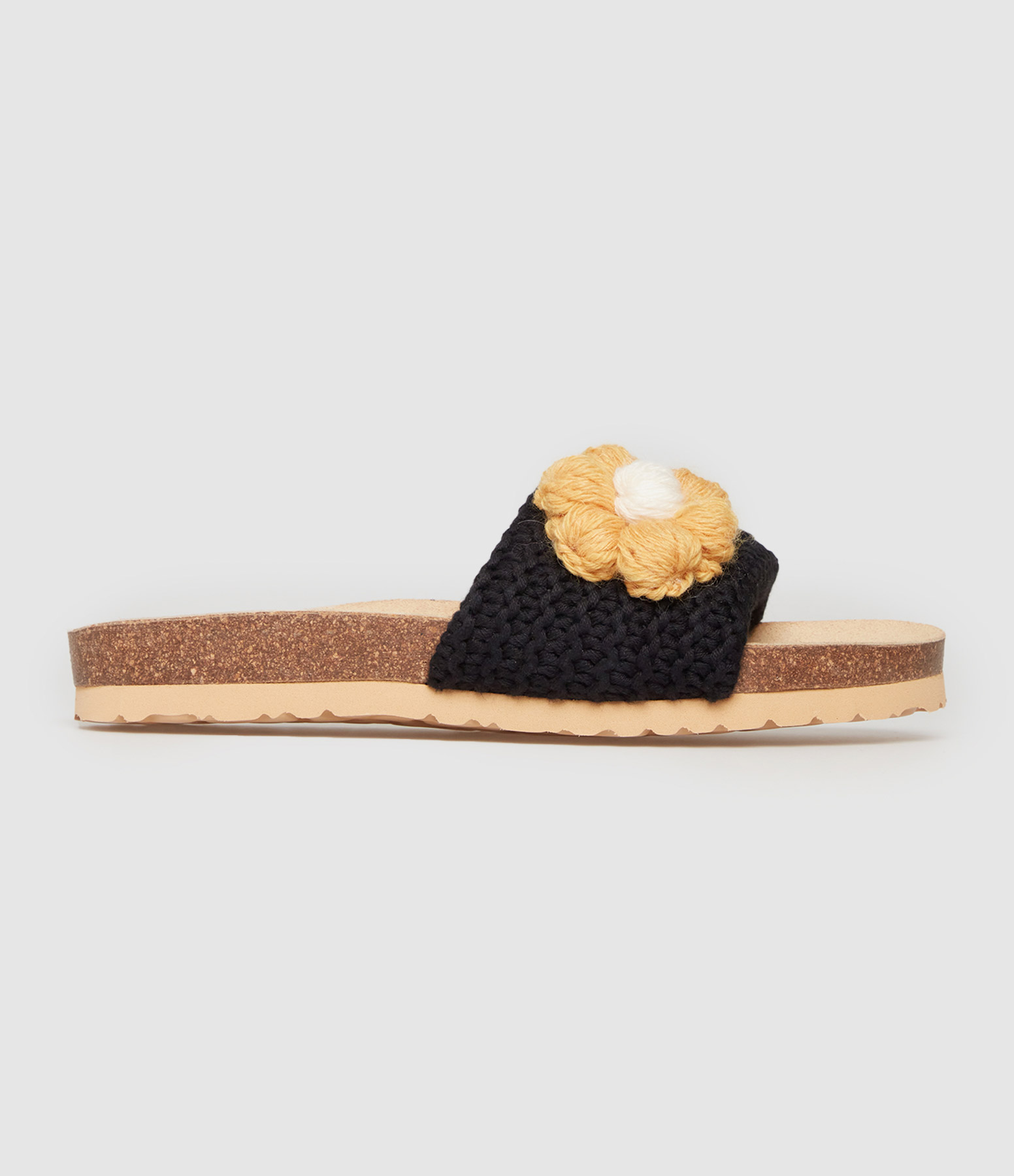Mules Daisy Puff Noir