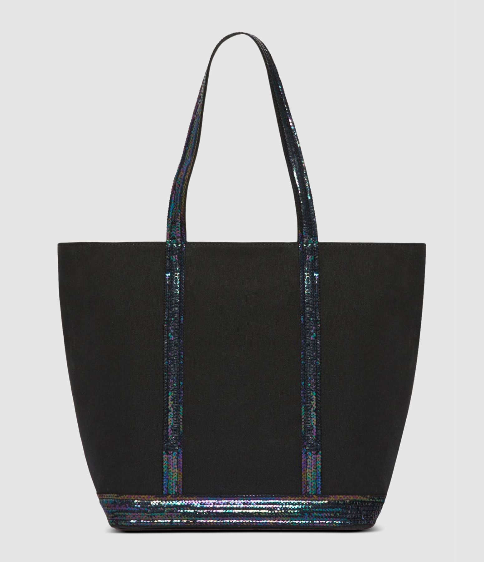 Cabas M Zippé Noir Irise