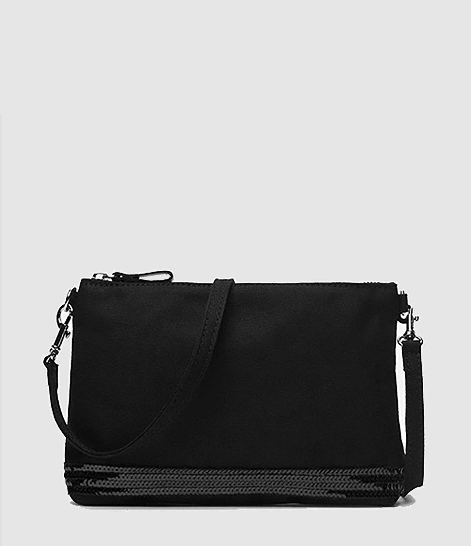 Pochette Zippée Bandoulière Noir