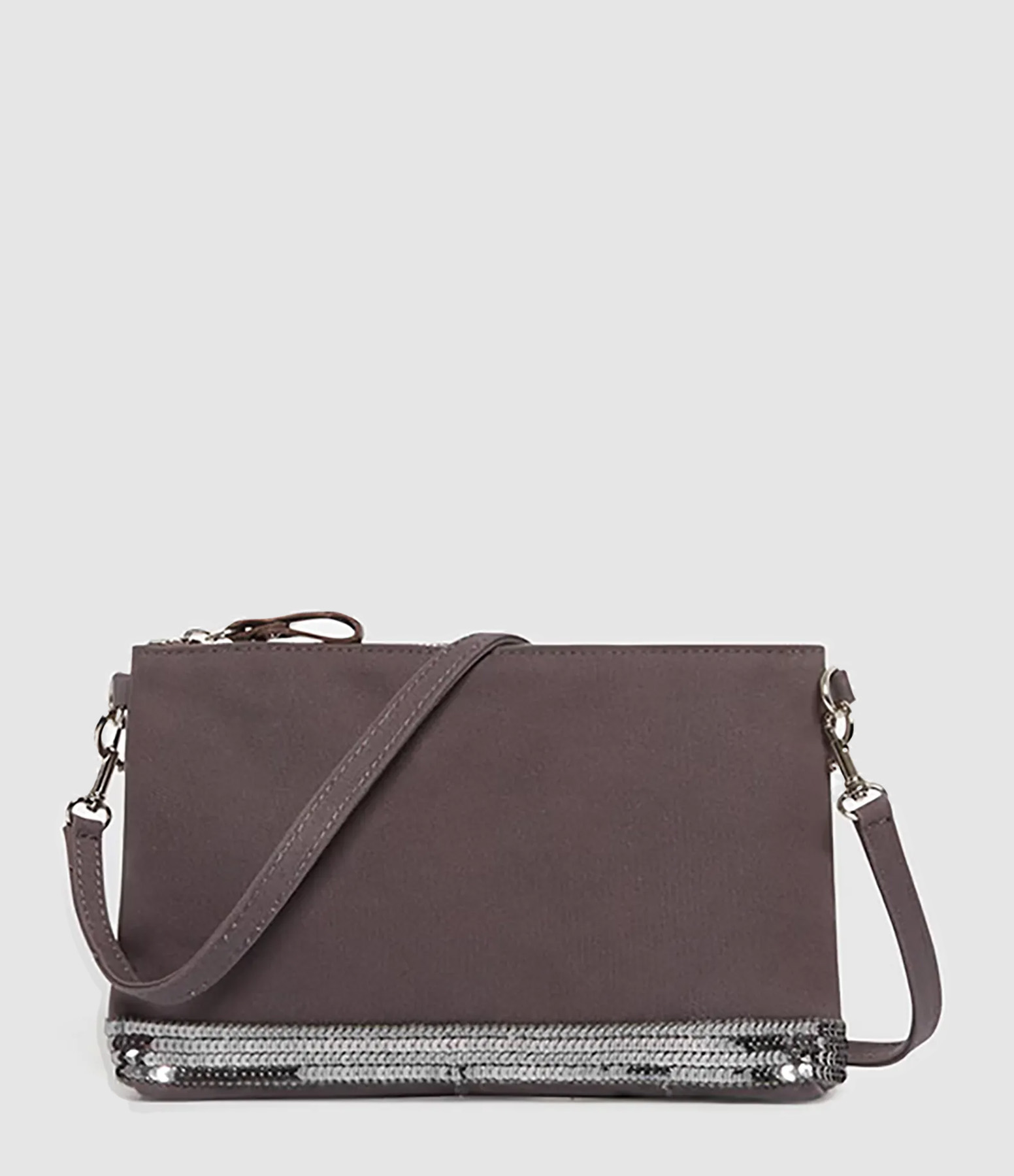 Pochette Zippée Bandoulière Anthracite
