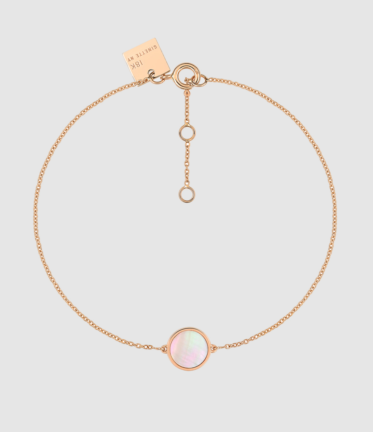 Bracelet Ever Mini Disc Nacre Rose Or Rose