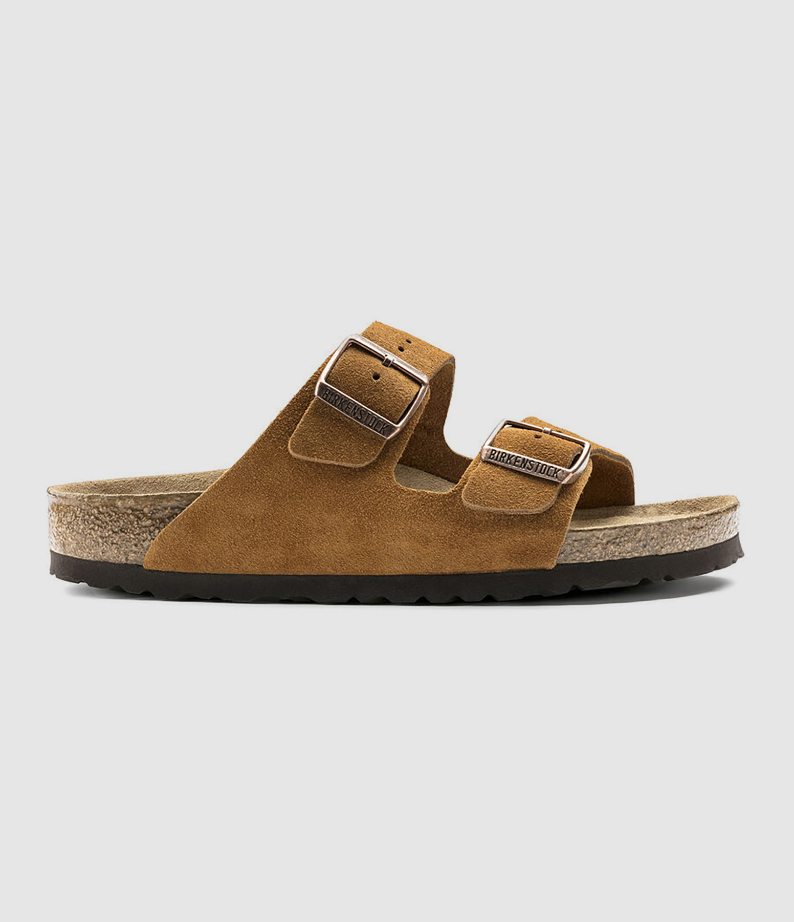 Mules Arizona Cuir Suédé Mink, Modèle Étroit