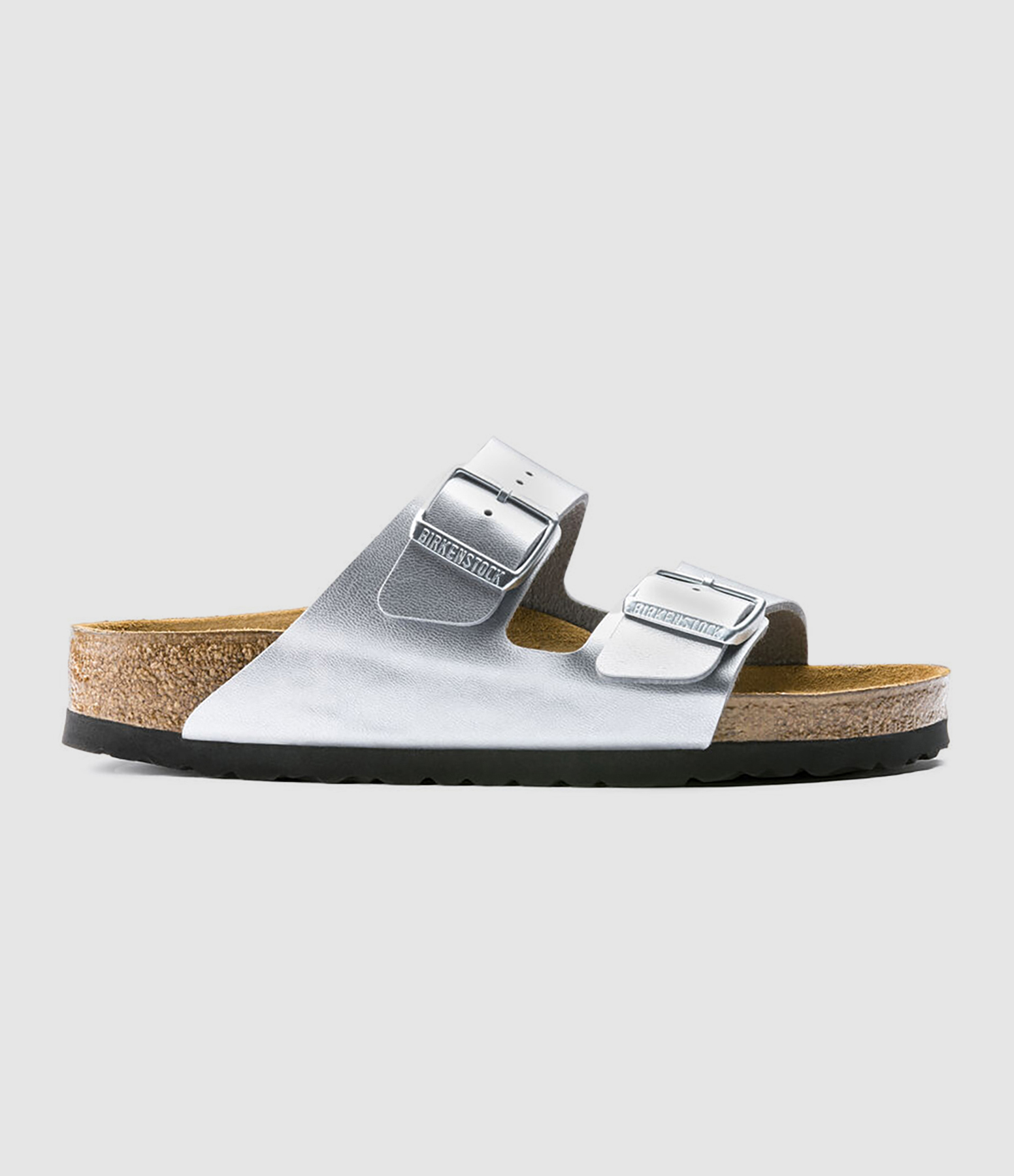 Mules Arizona Cuir Argenté, Modèle Étroit