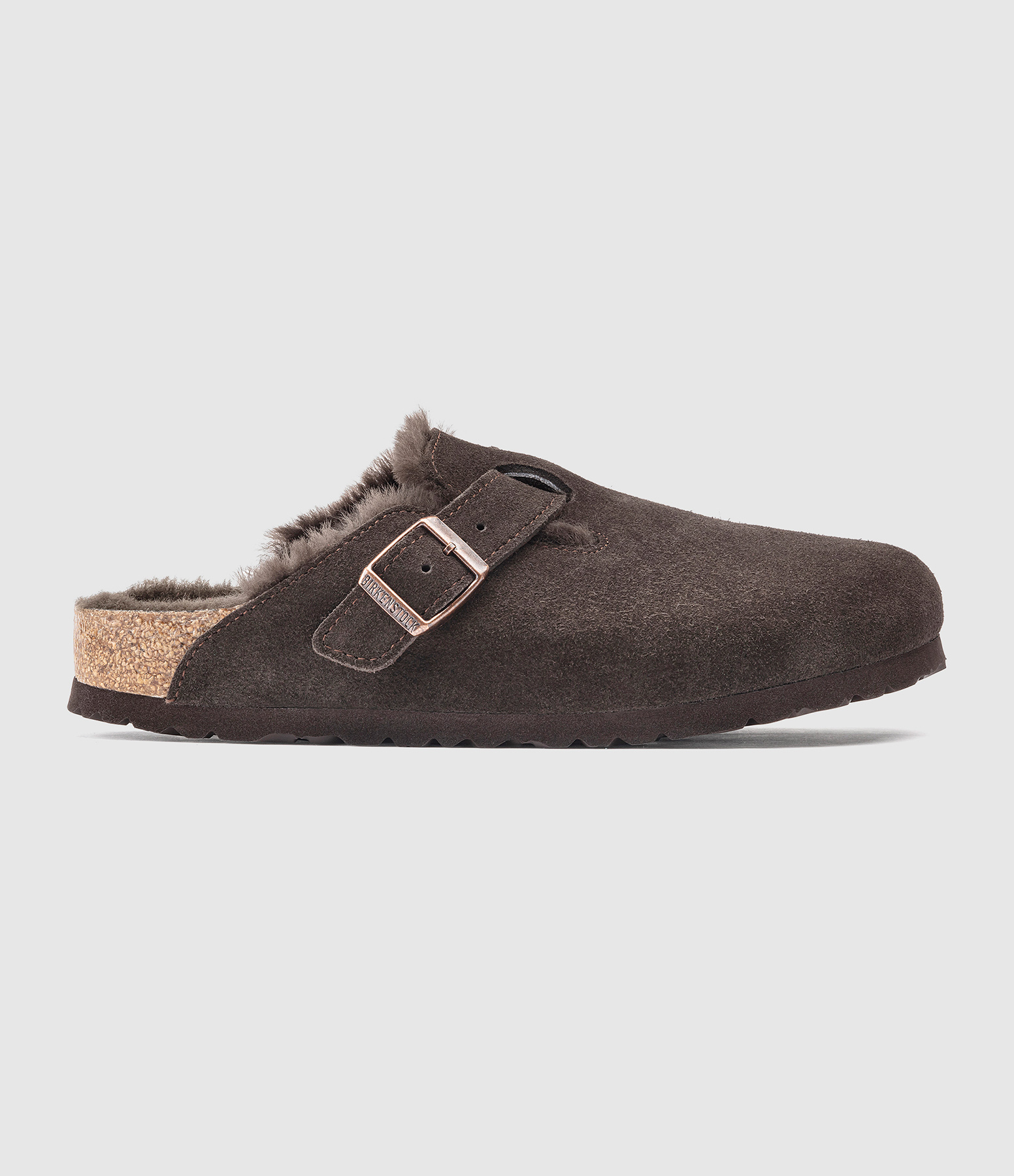 Sabots Boston Fourrure Mocca, Modèle Étroit