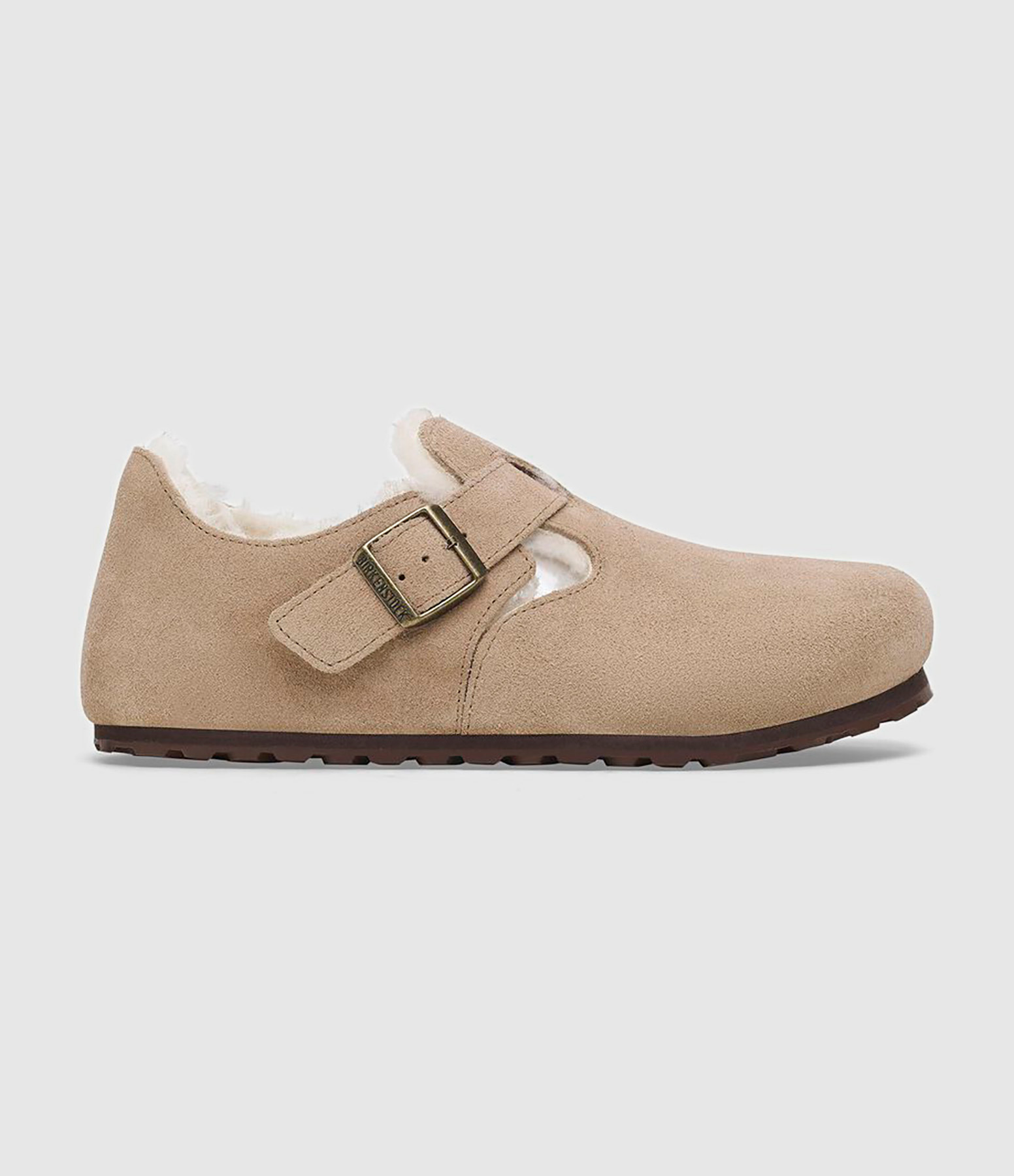 Mules London Fourrure Leve Taupe