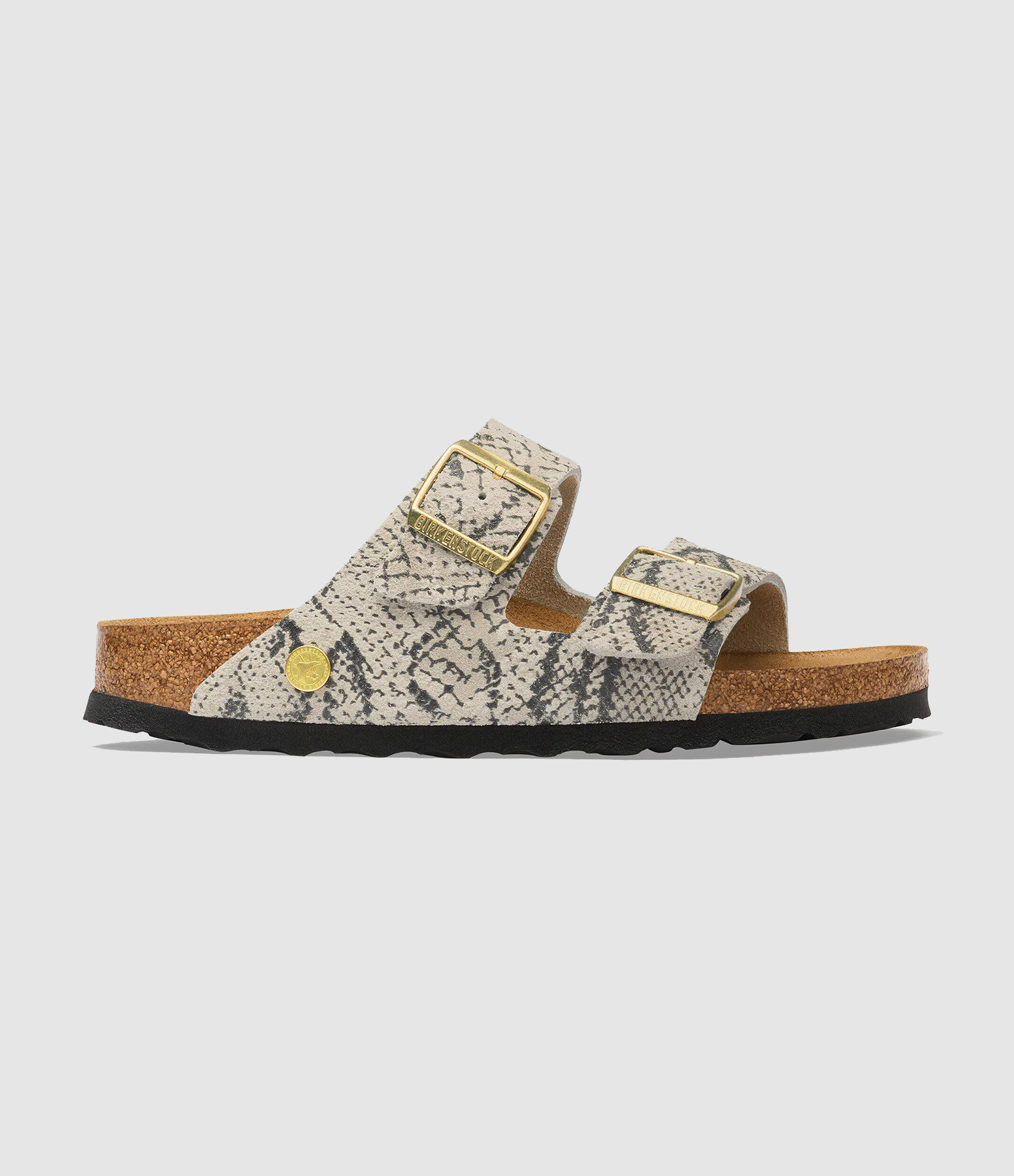 Mules Arizona Suede Leather Snake Oyster