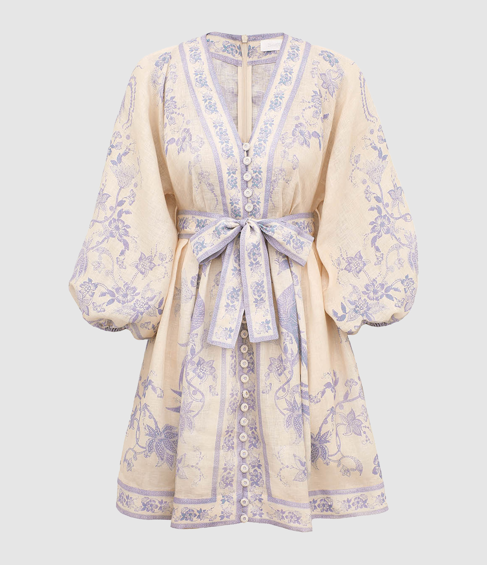 Robe Cream Lilac Floral