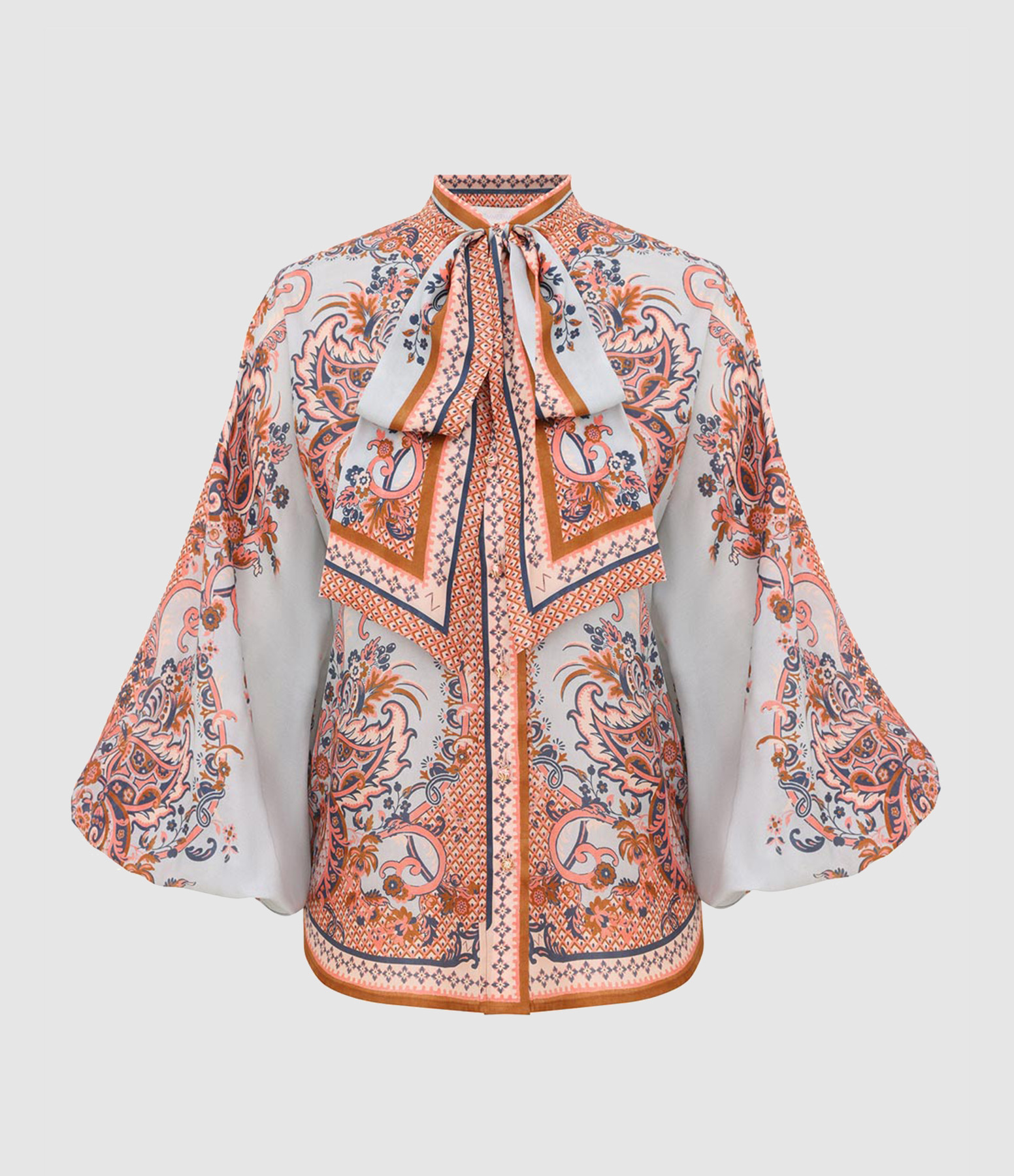 Top Blue Paisley Floral