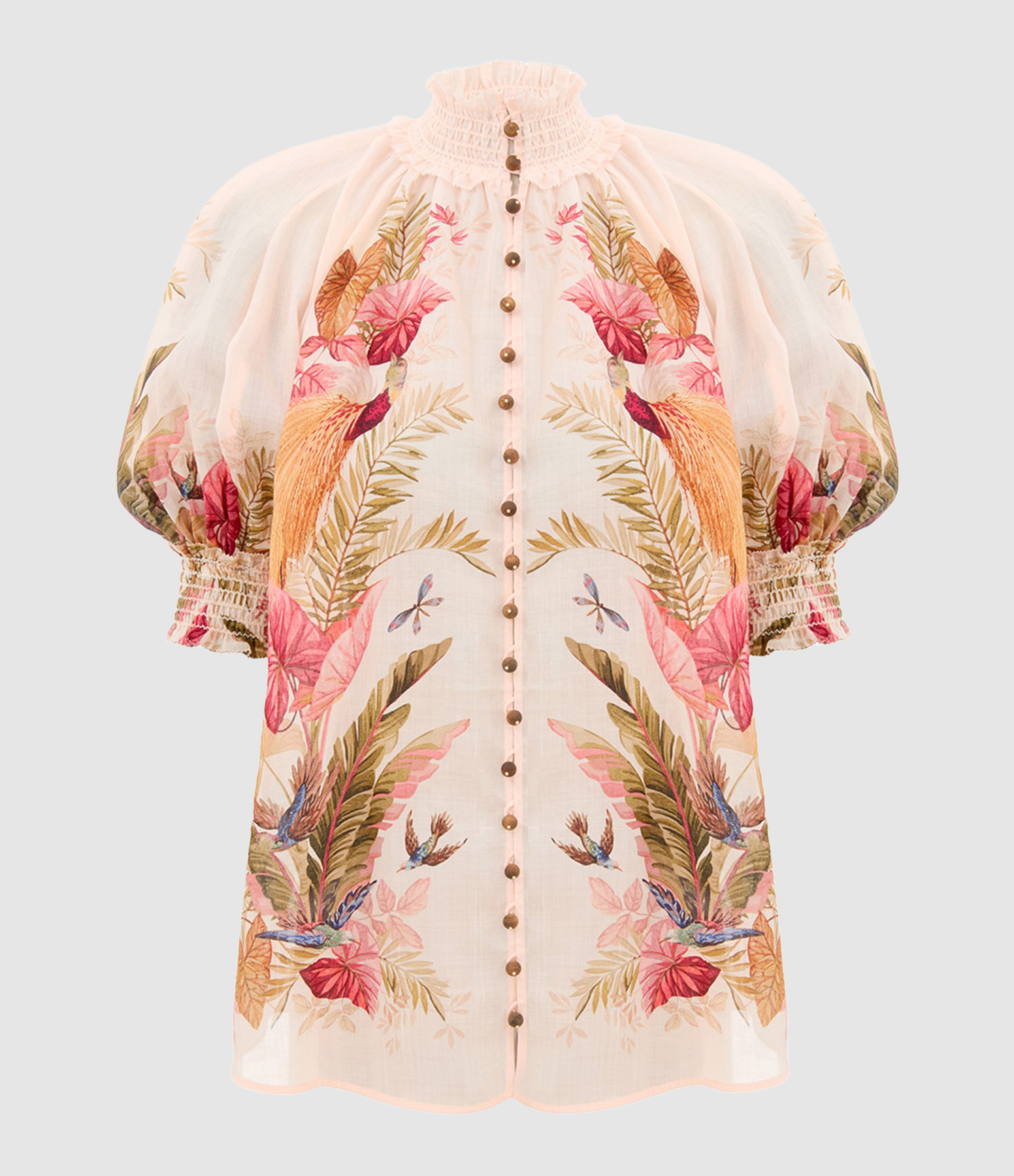 Blouse Ascension  Cream Palm Floral