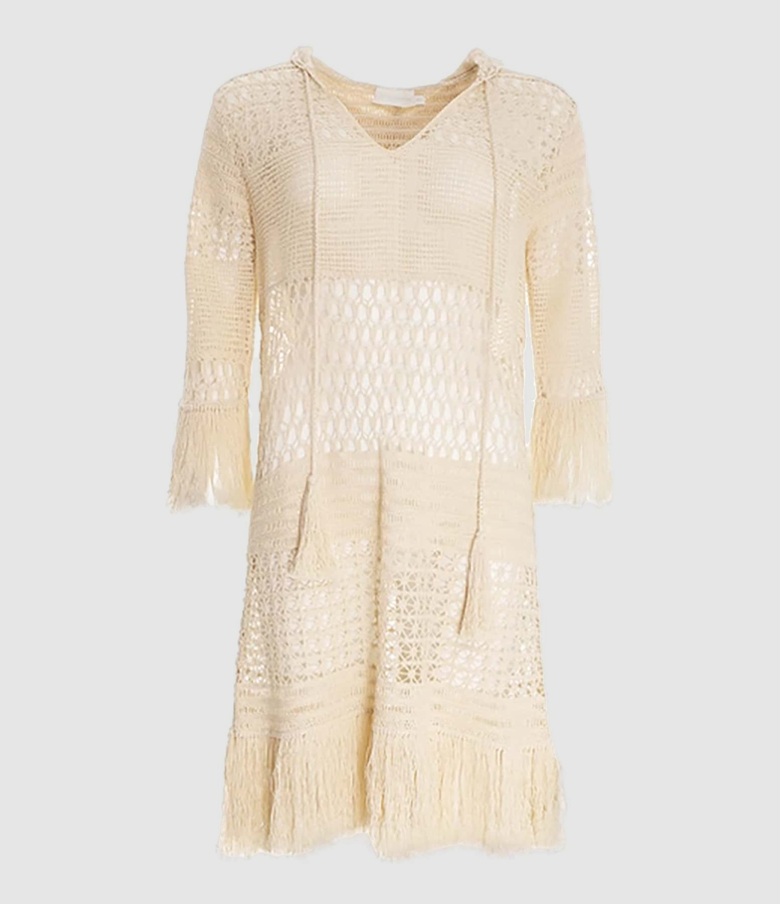 Robe de Plage Crochet Laurel Naturel