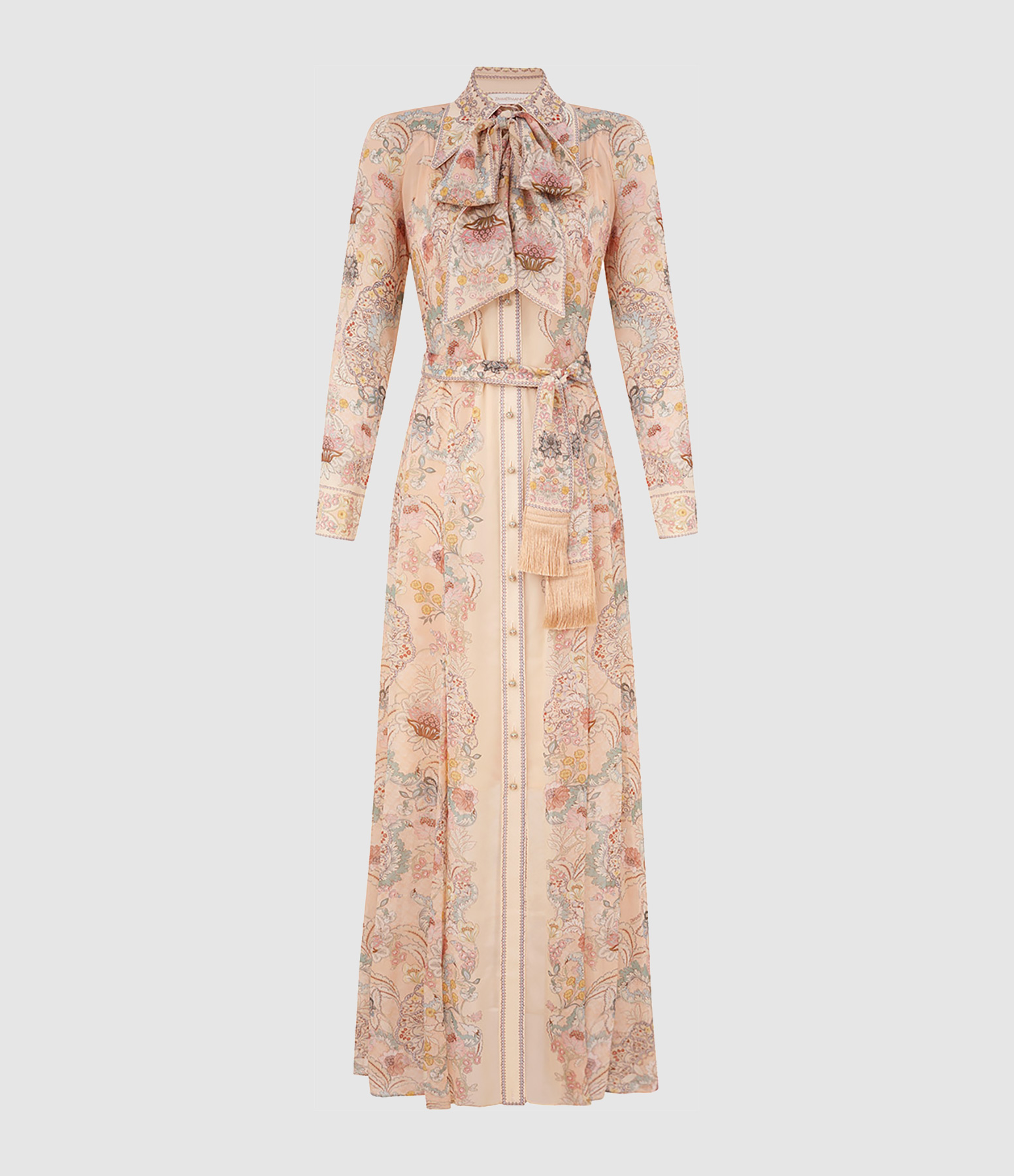 Robe Rebellion Pussybow Shirt Dress Pink Floral
