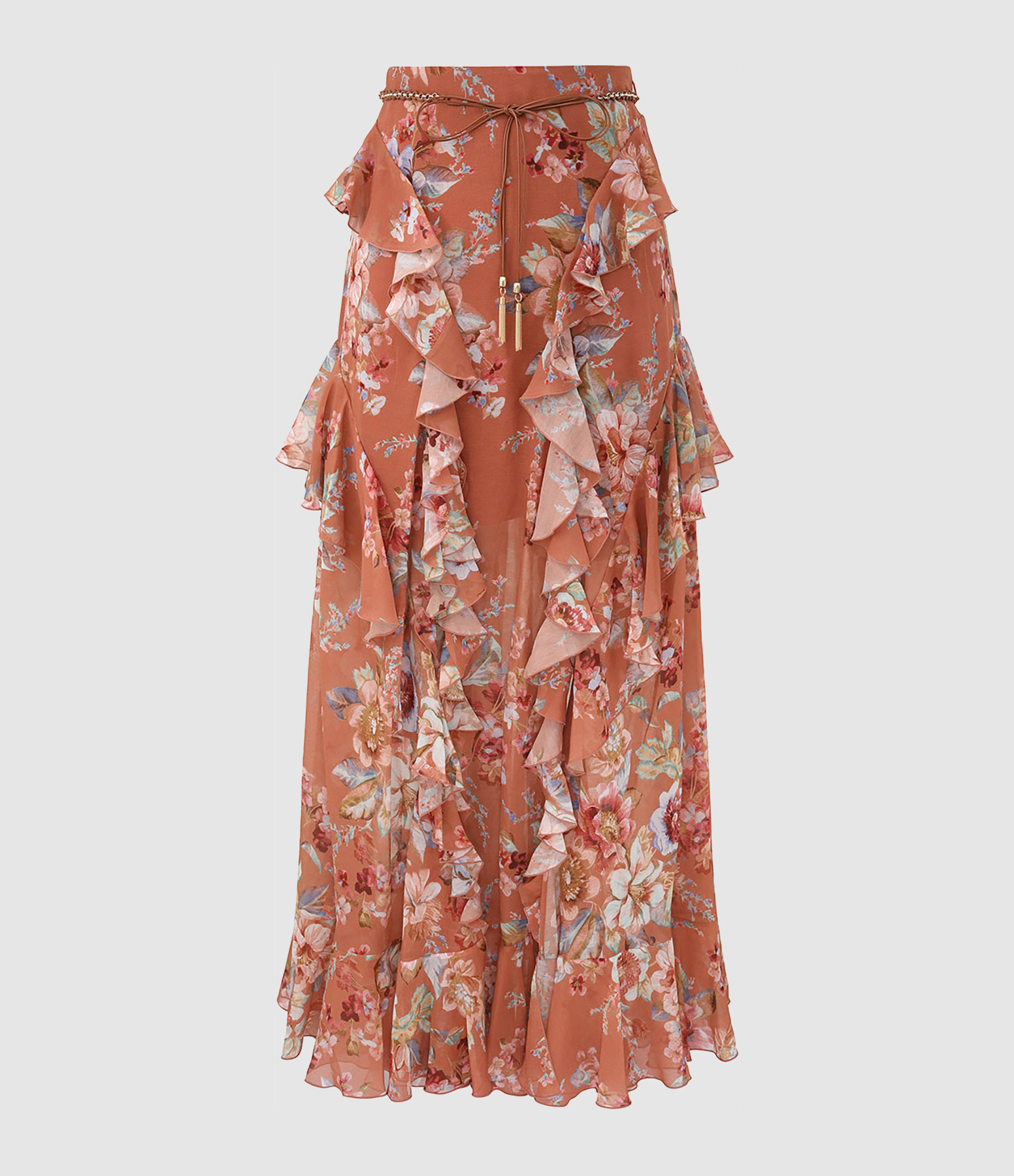 Jupe Awaken Ruffle Skirt Cinnamon Floral