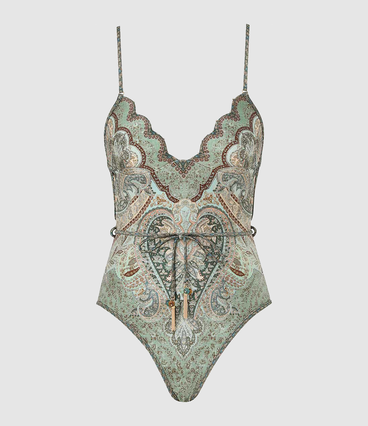 Maillot de bain une pièce Wanderlust Scallop Tapestry Teal Multi