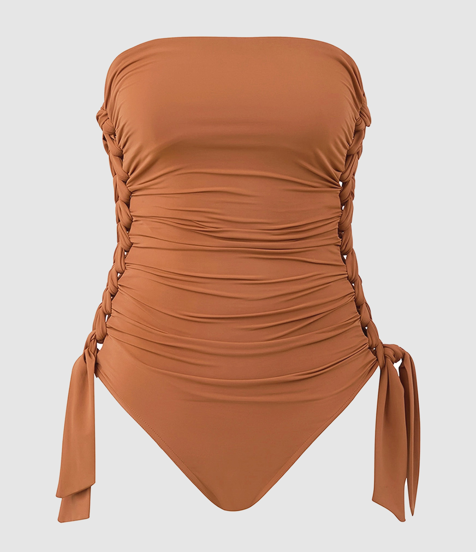 Maillot de bain une pièce Daylight Braided Gathered Copper