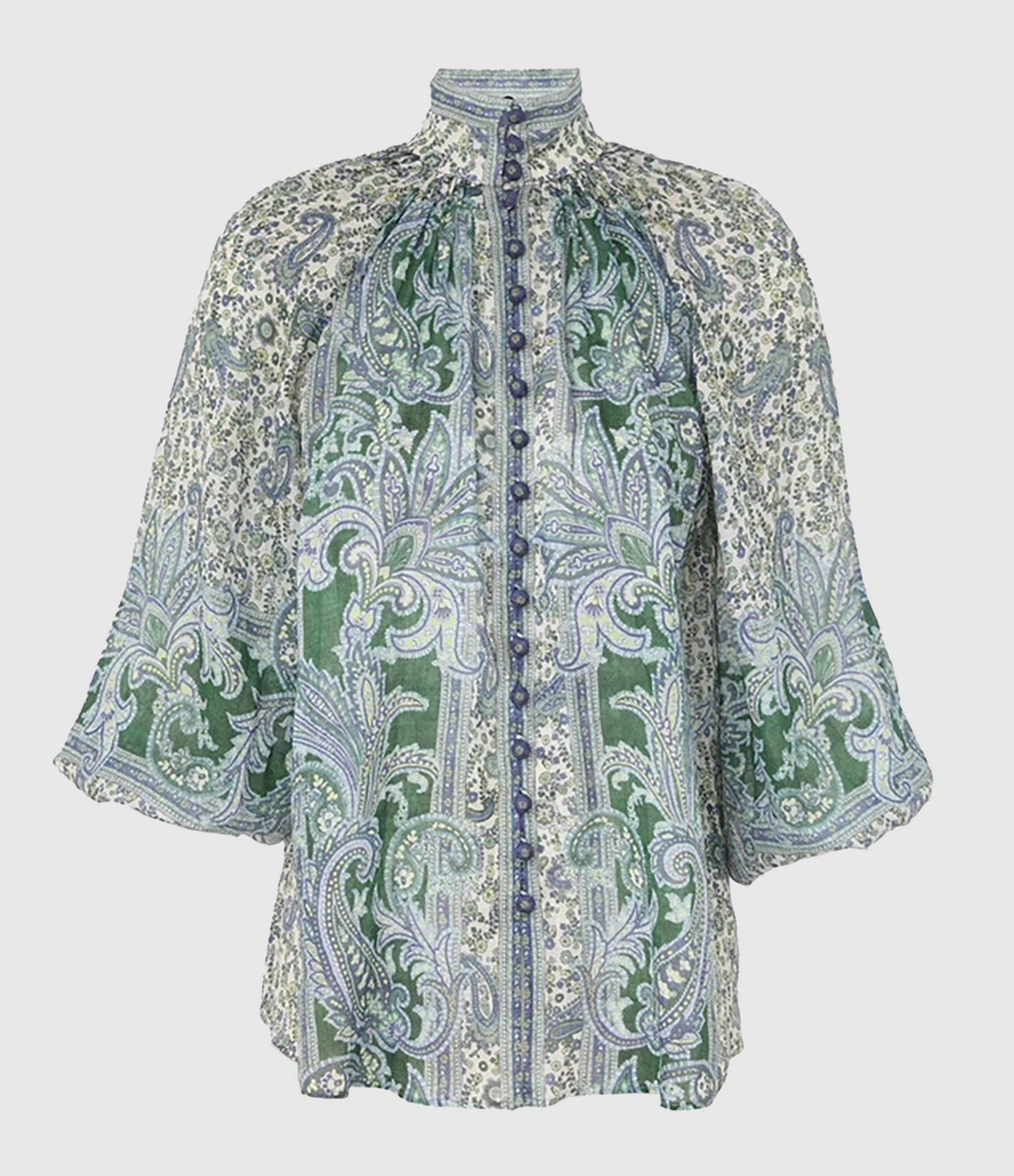 Blouse Ottie Green Paisley