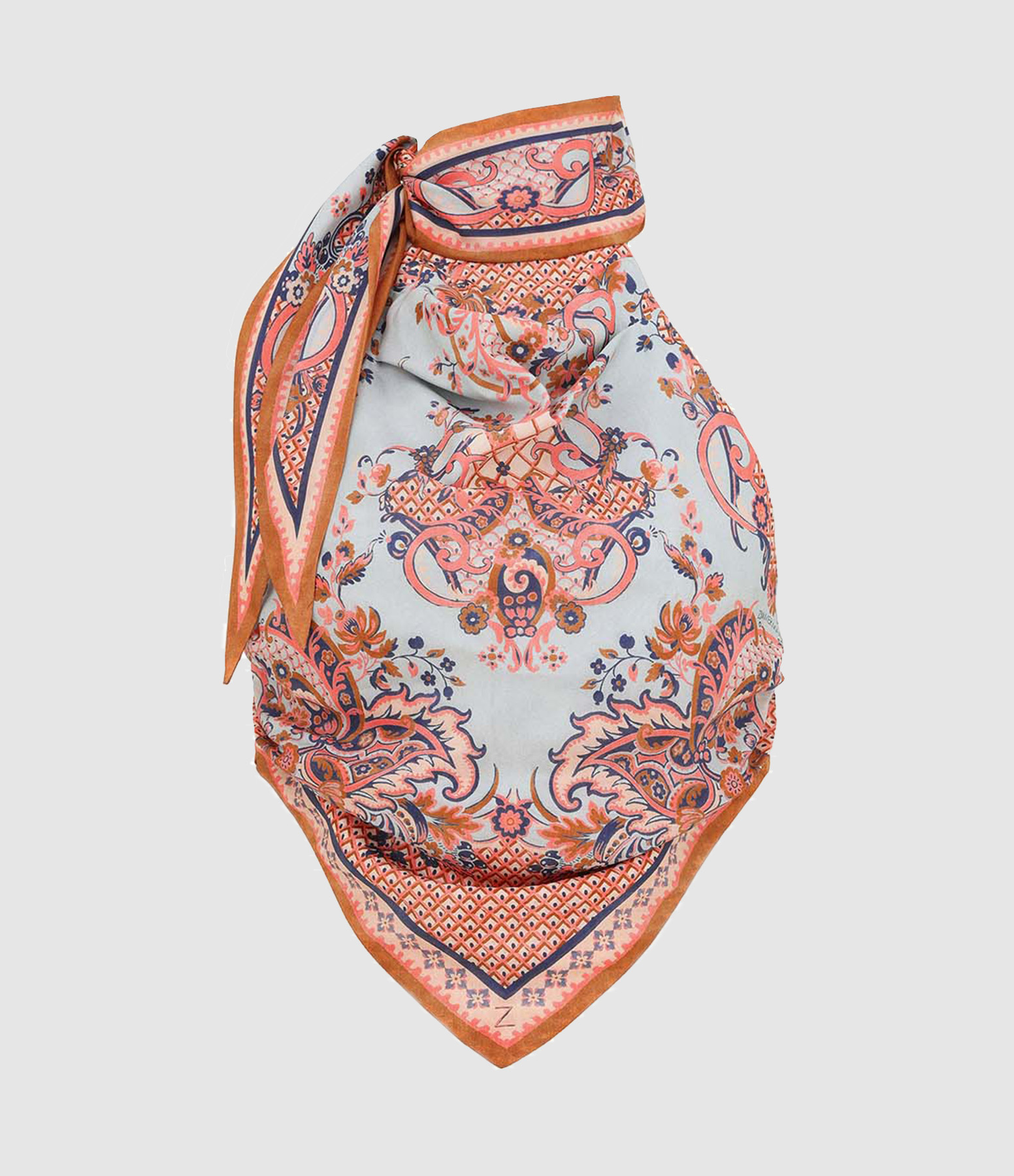 Top Blue Paisley Floral