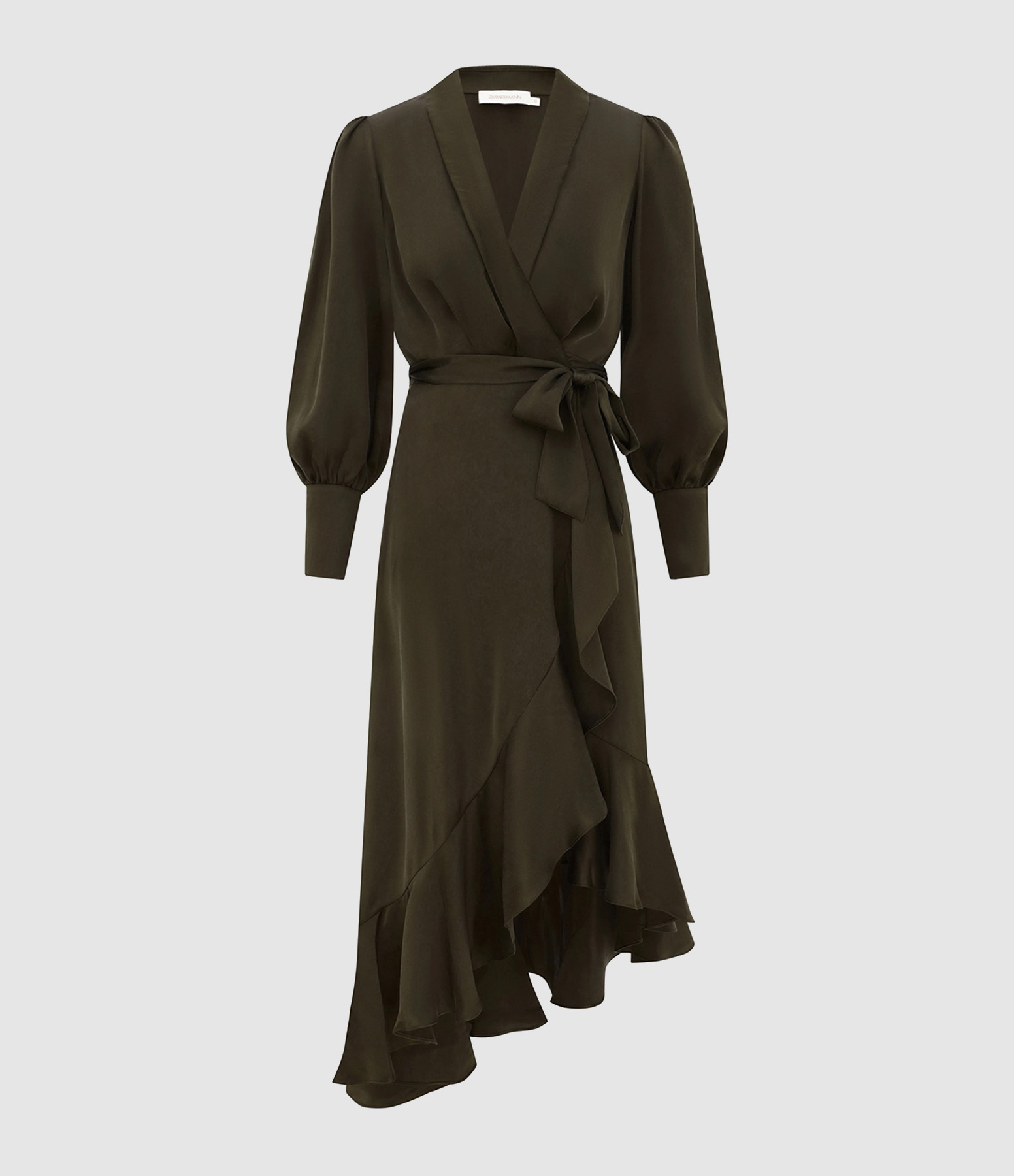 Robe Silk Wrap Dark Olive