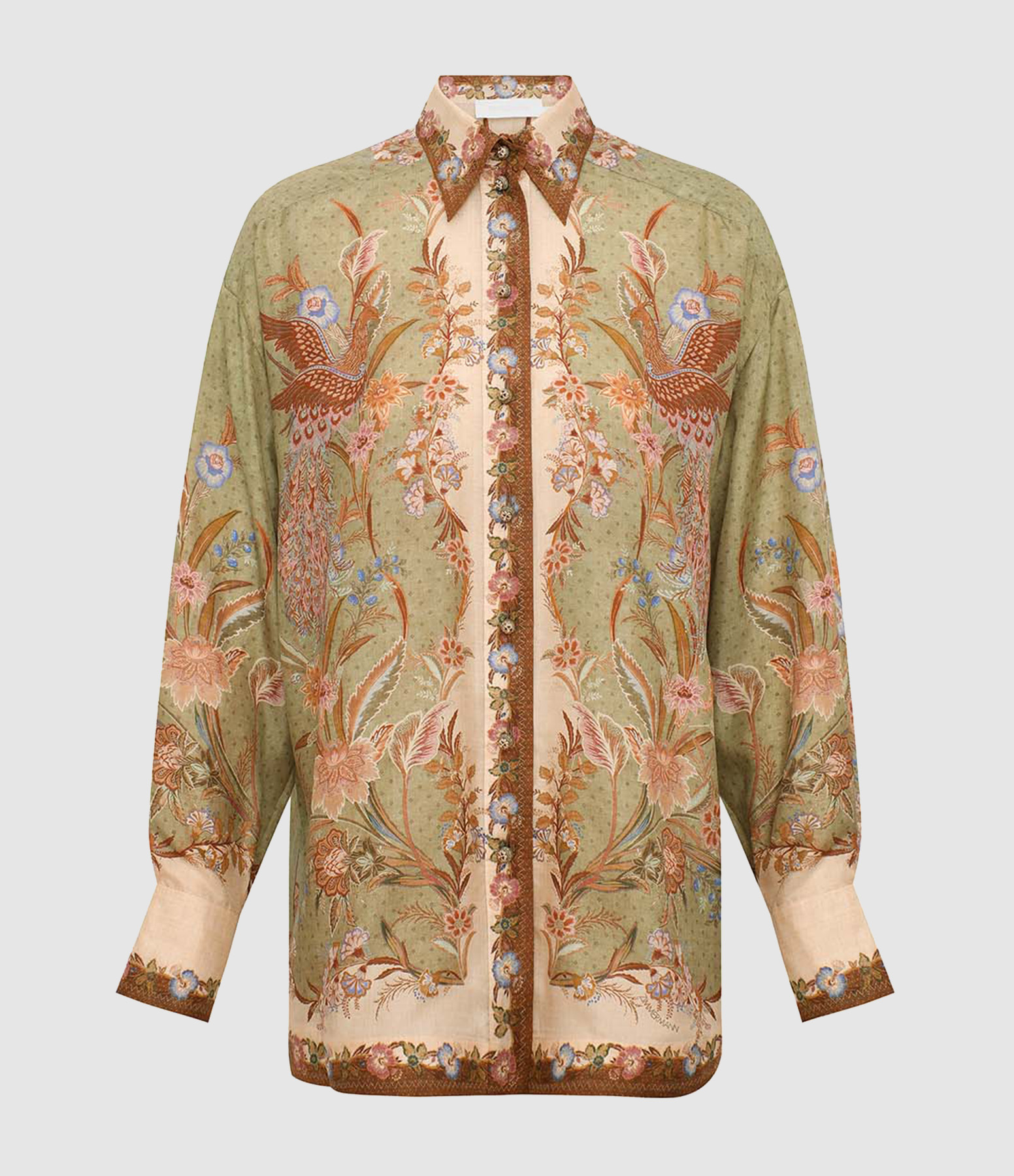 Top Khaki Scarf Floral