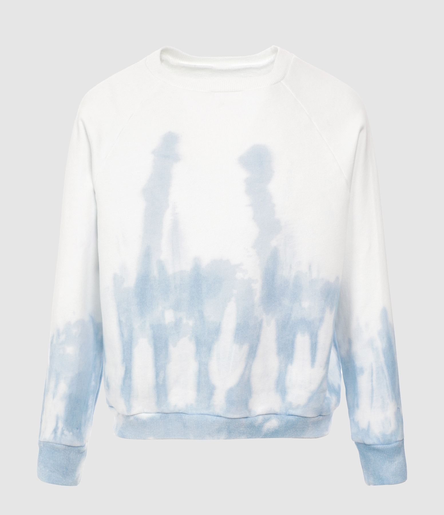 Sweatshirt Crew Tie and Dye Bleu