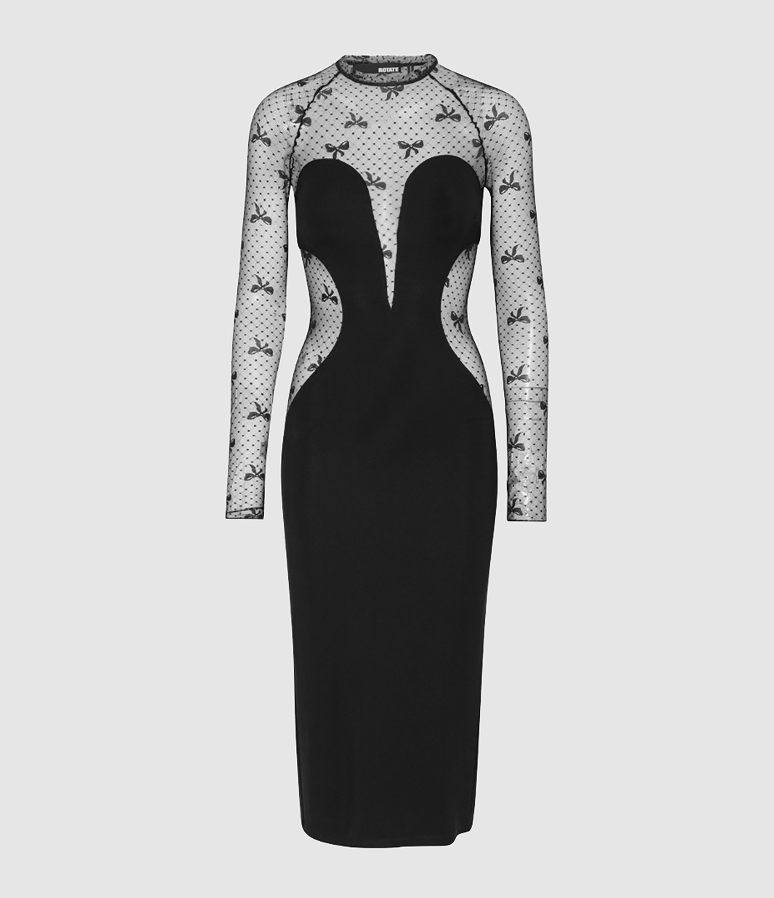 Robe Midi Contrast Noir