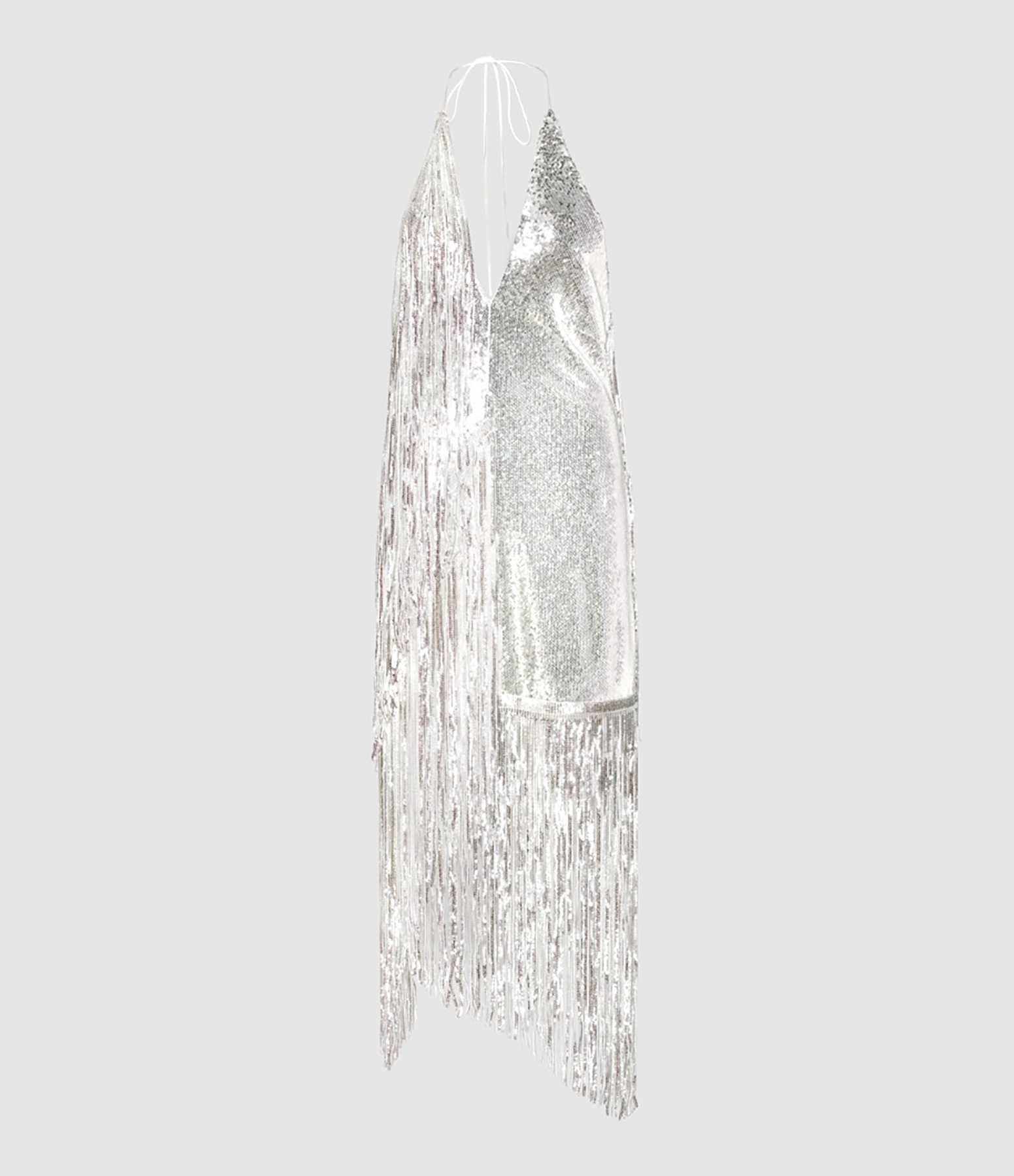 Robe courte ete femme blanche a sequins