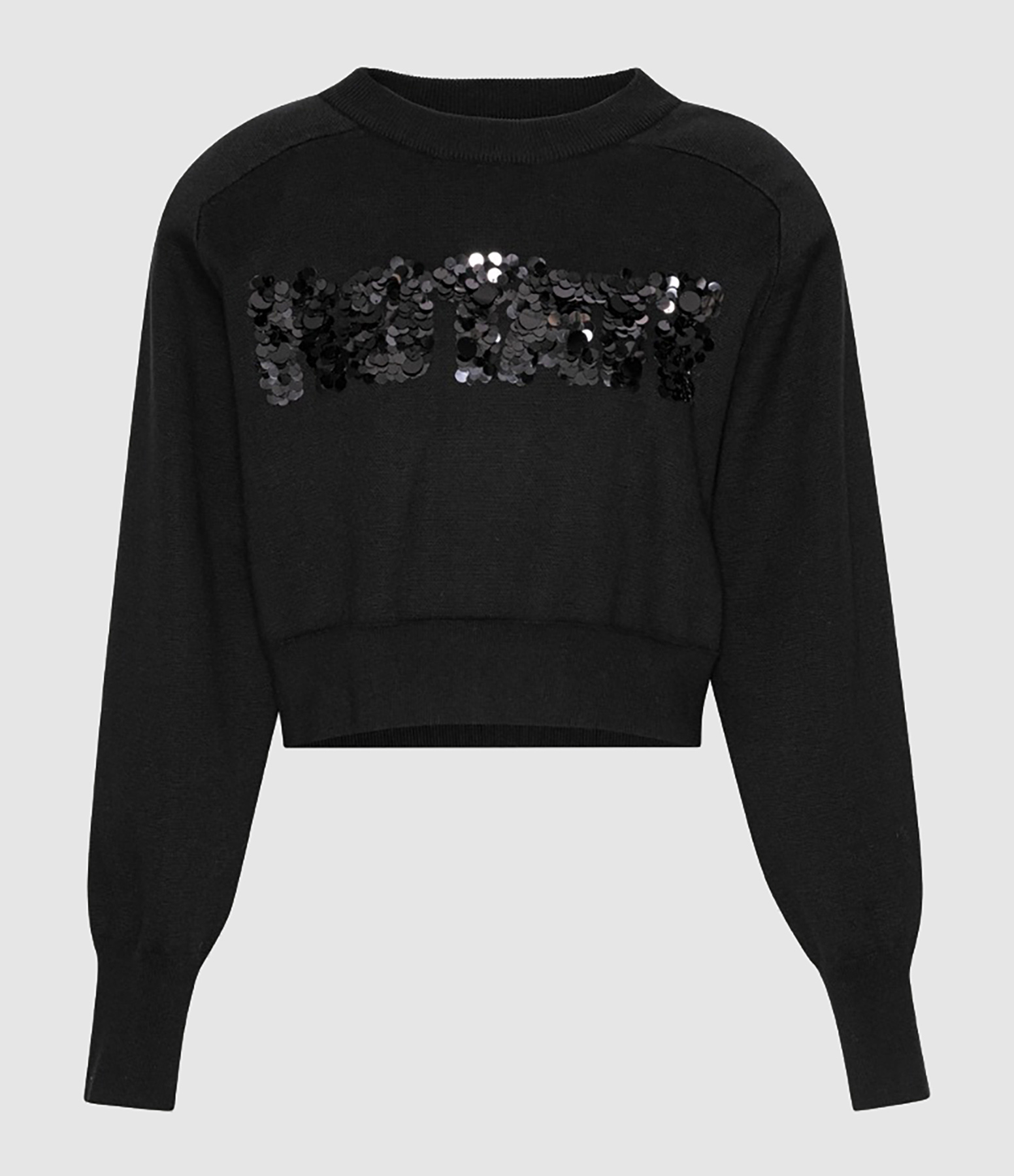 Sweatshirt Logo Sequins Noir