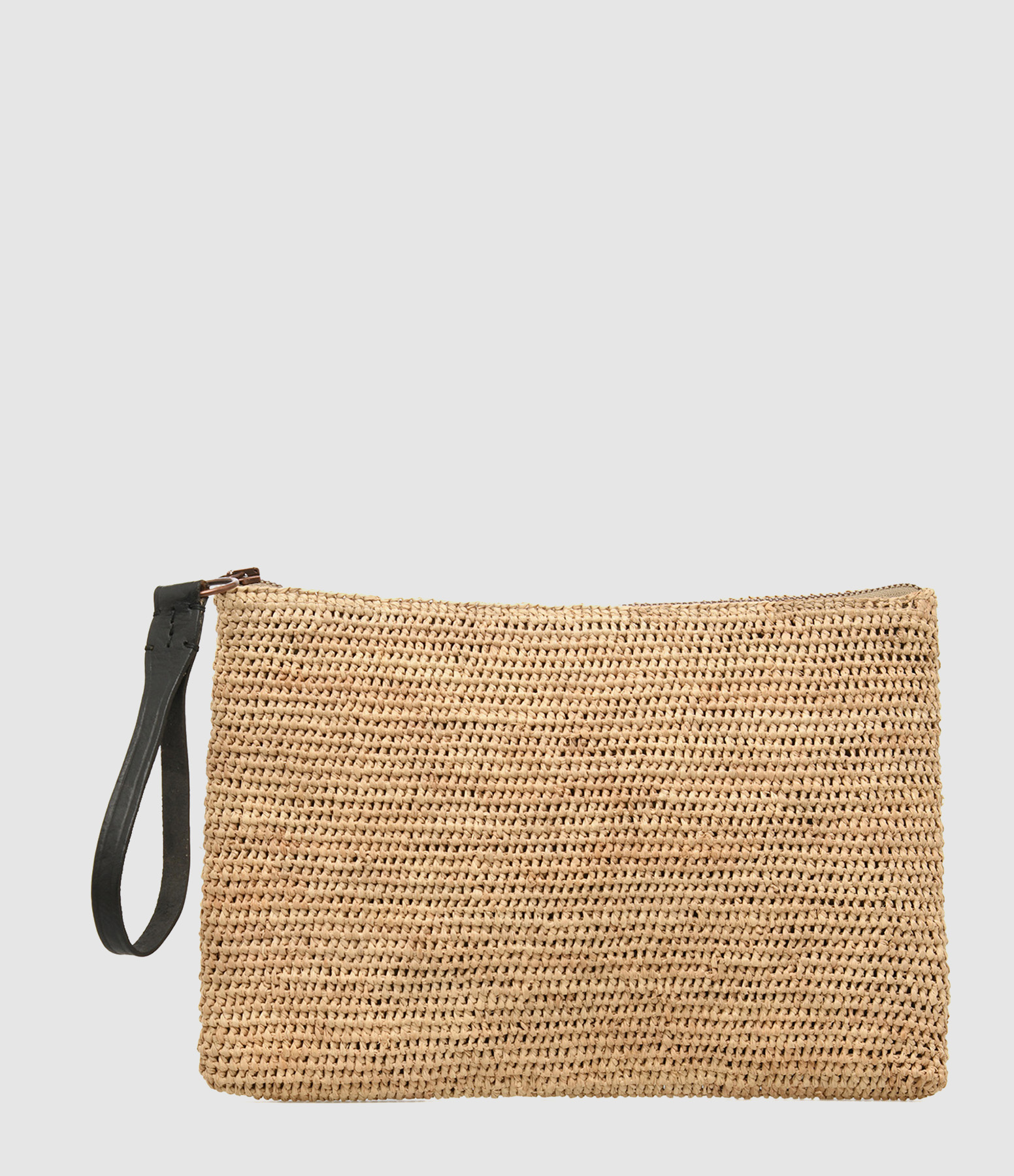 Pochette Ampy Tea & Cuir Noir, Exclusivité Lulli