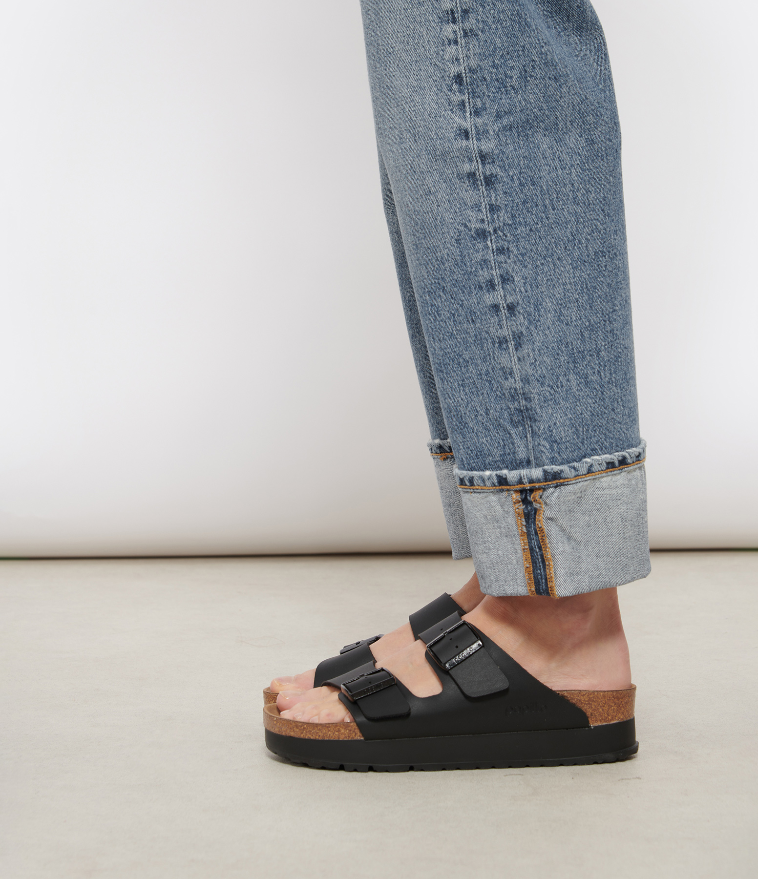 Mules Arizona Platform Flex Black Vegan