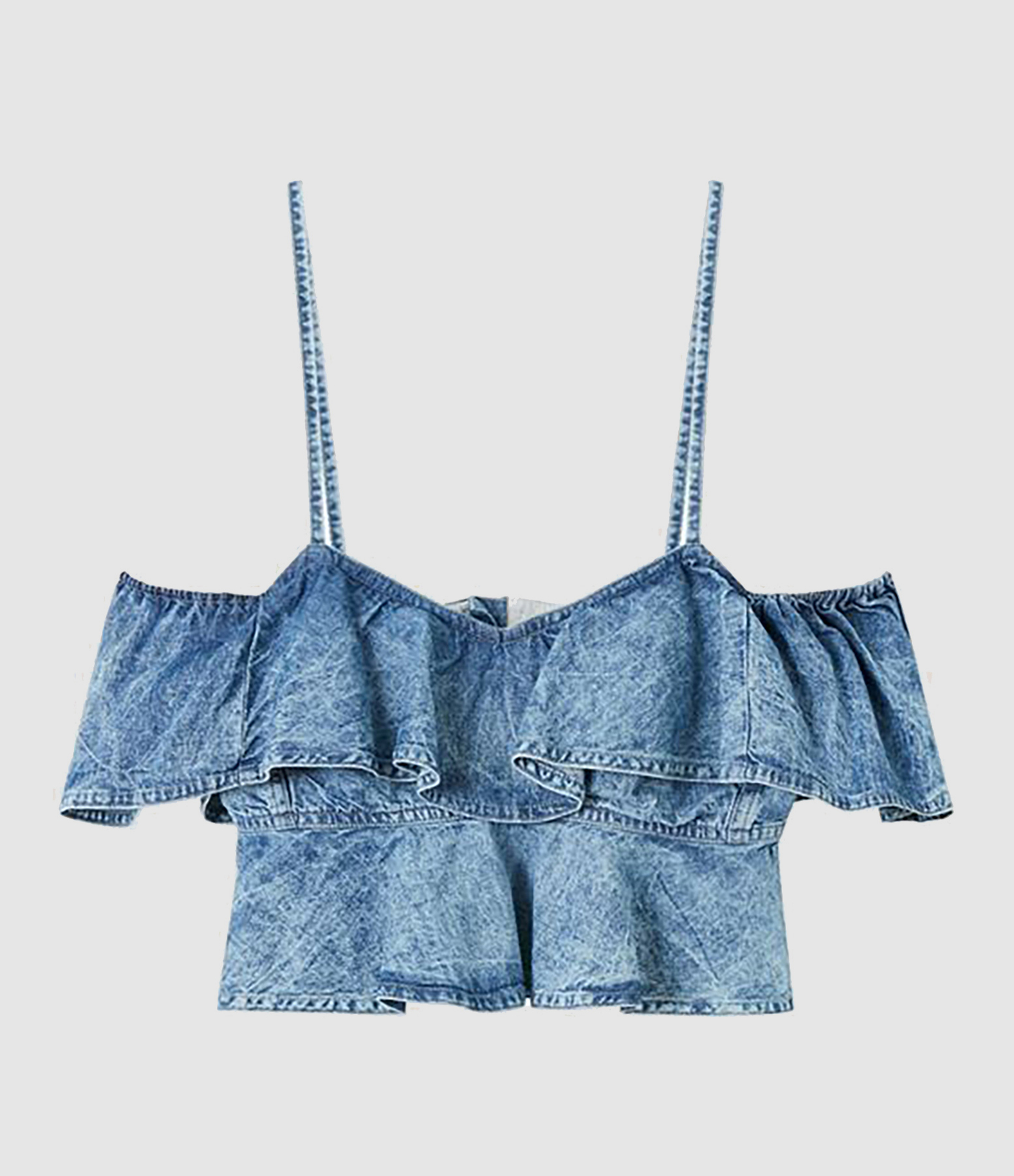 Top Voloteo Coton Bleu
