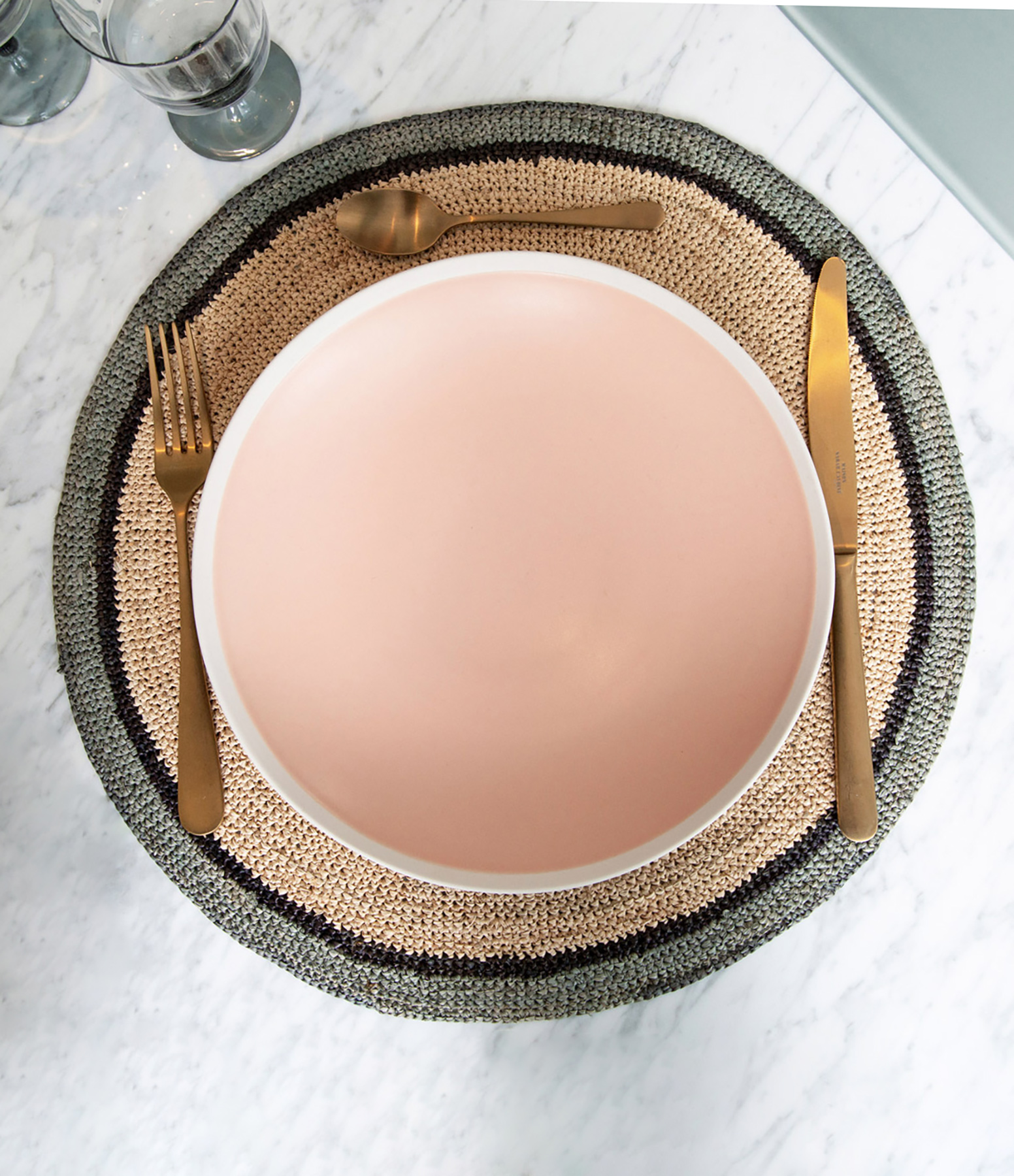 Set de Table Globe Naturel Céladon