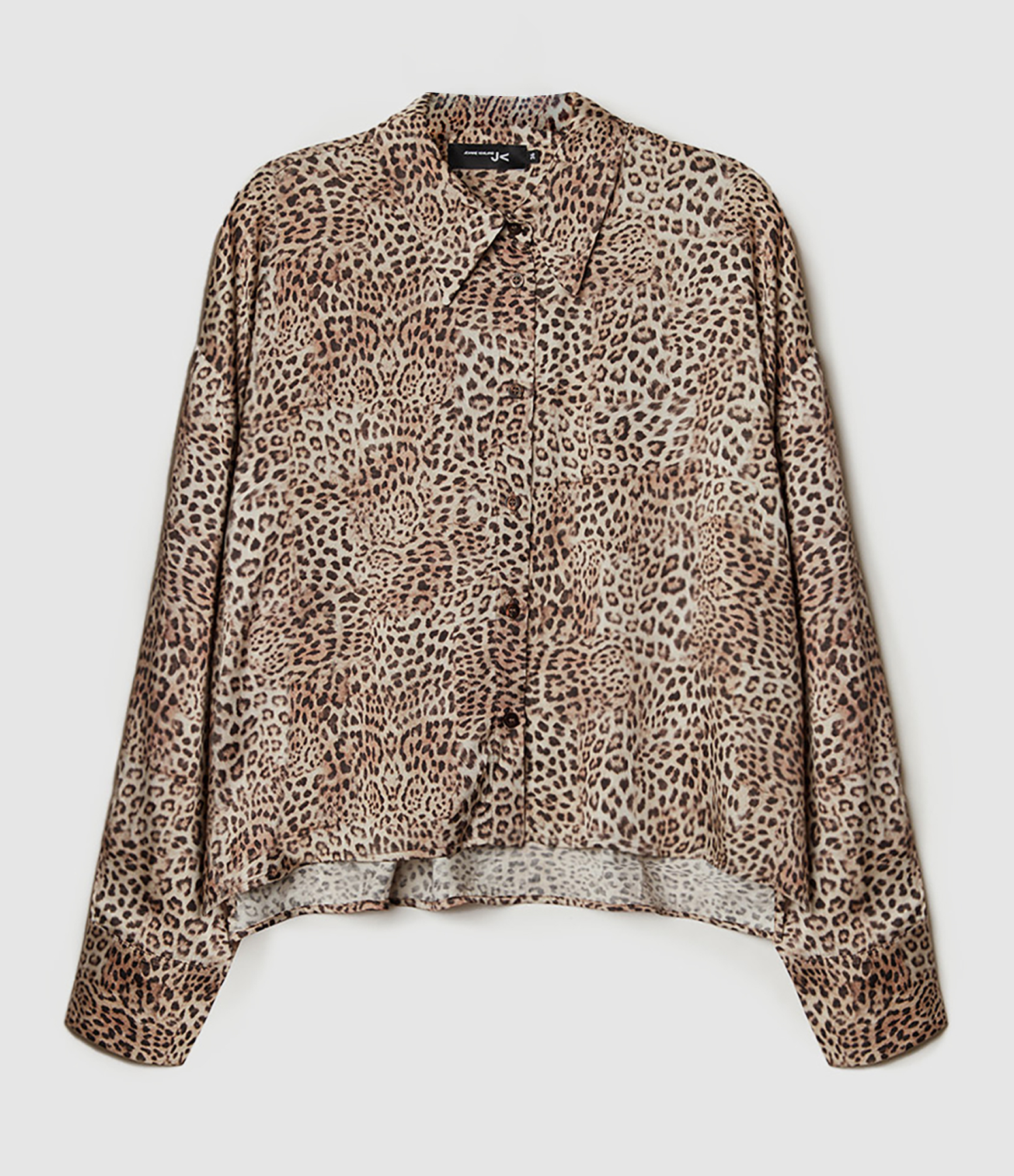 Chemise Ima Crop Satin Léopard
