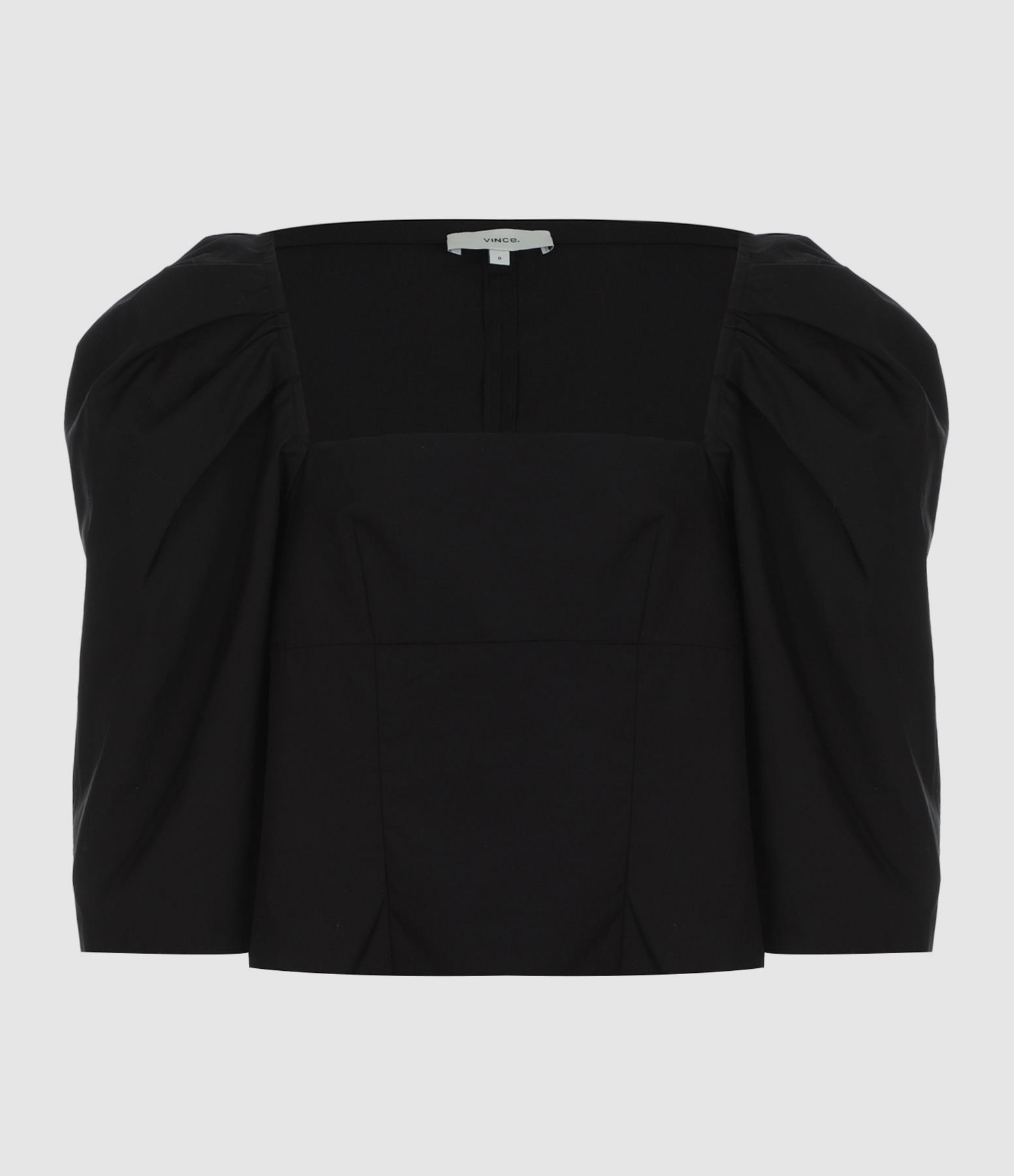 Top Col Carré Noir