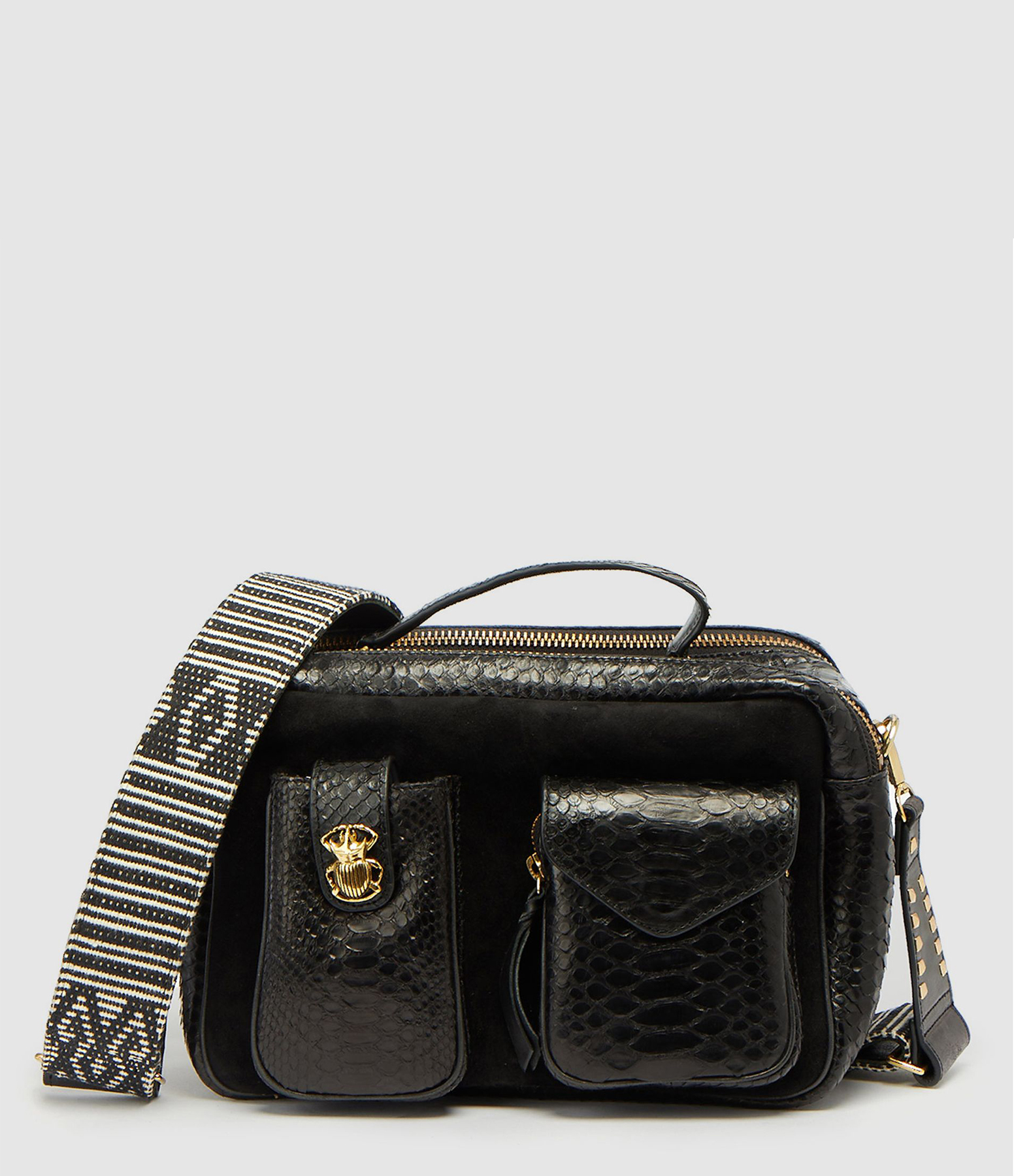 Sac César Python Noir