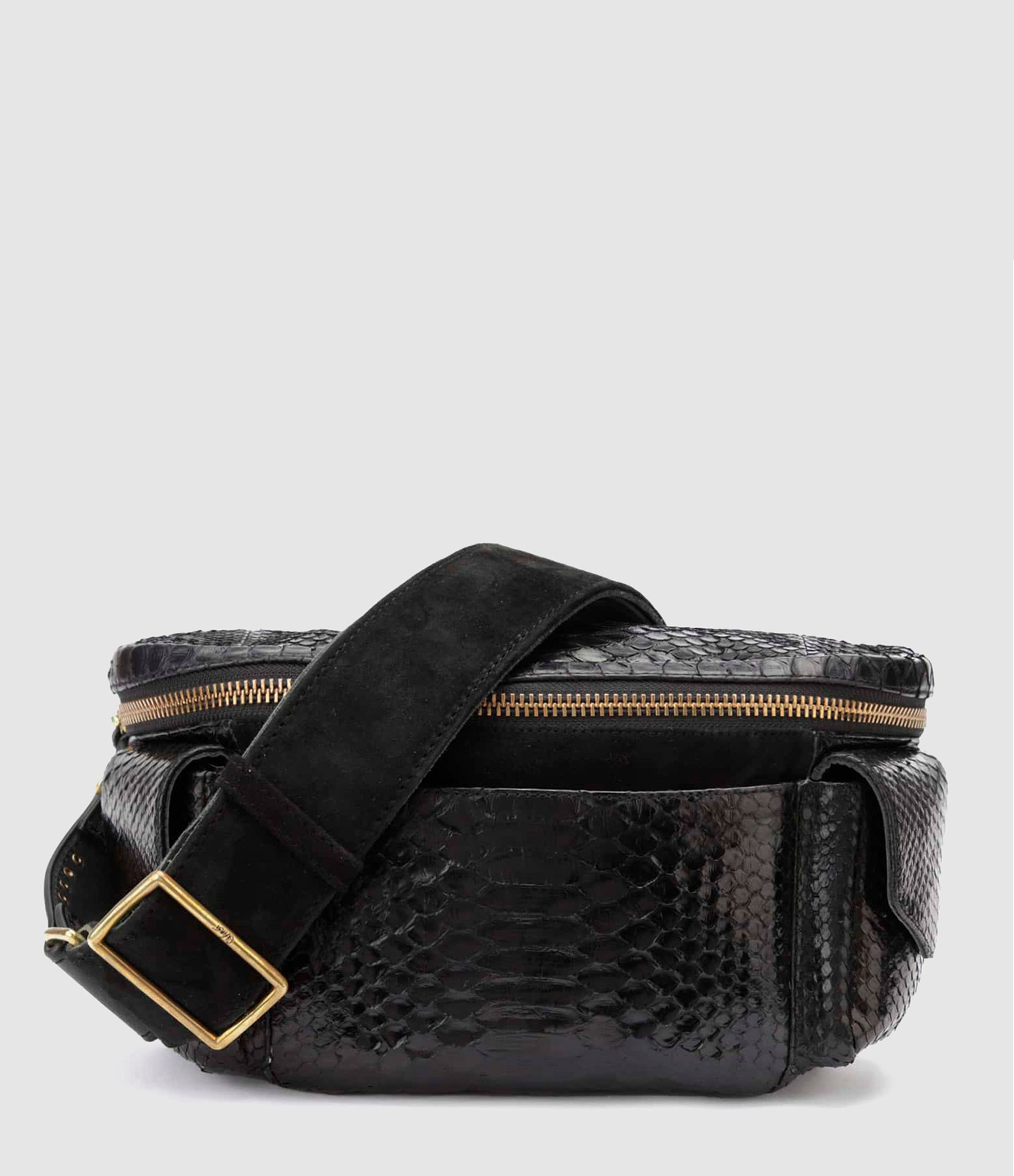 Sac Banane Jules Python Noir
