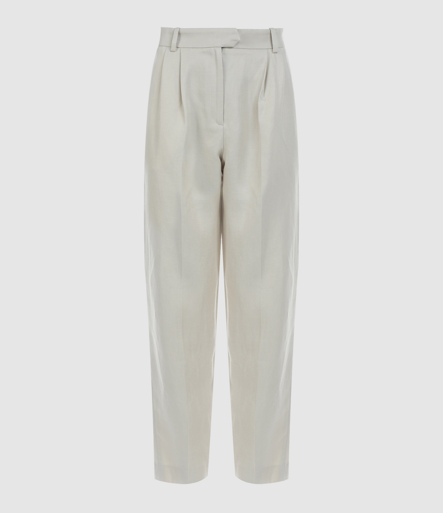 Pantalon Carotte Albin Lin Écru