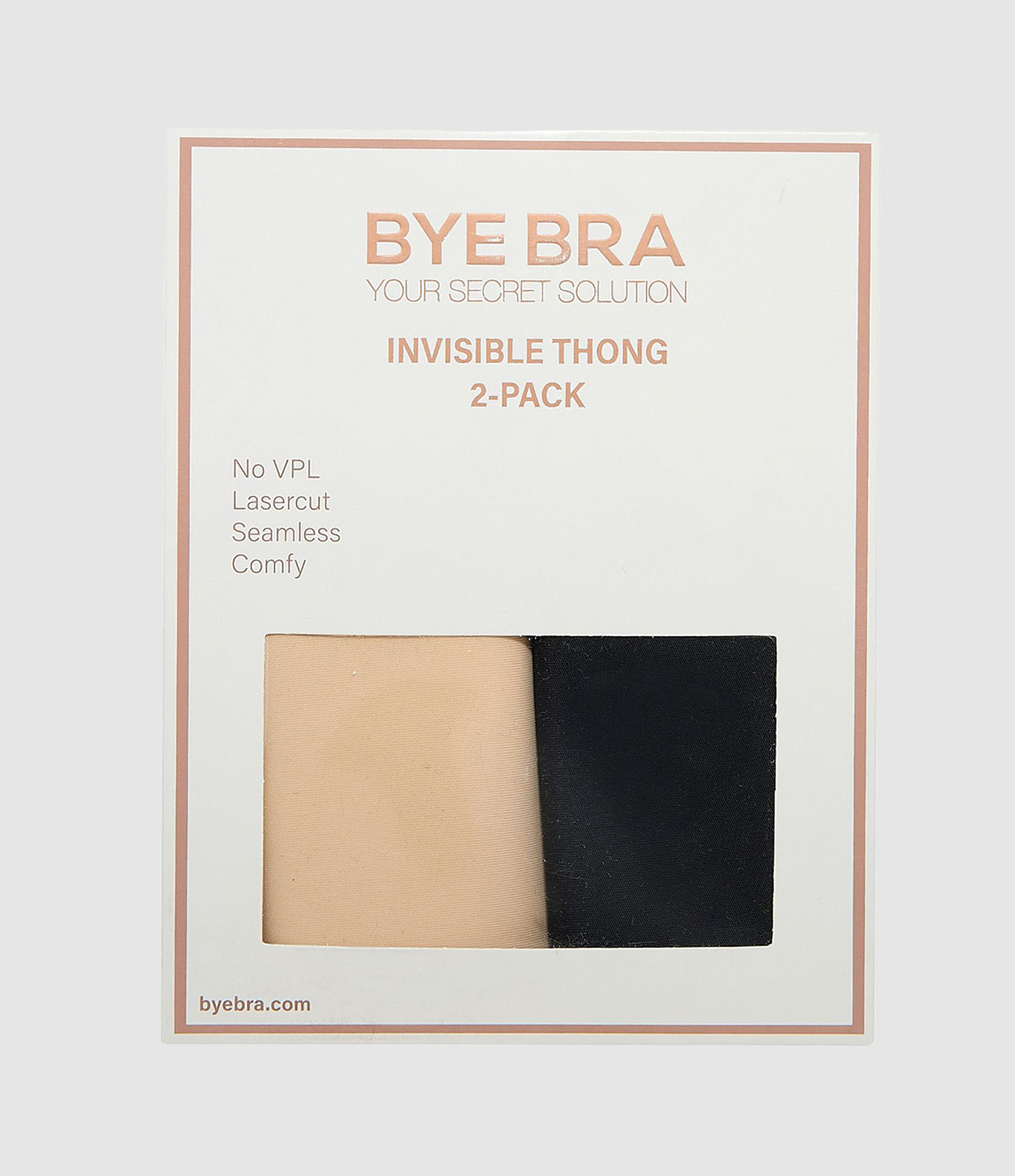 String Invisible Pack De 2 Beige/Black