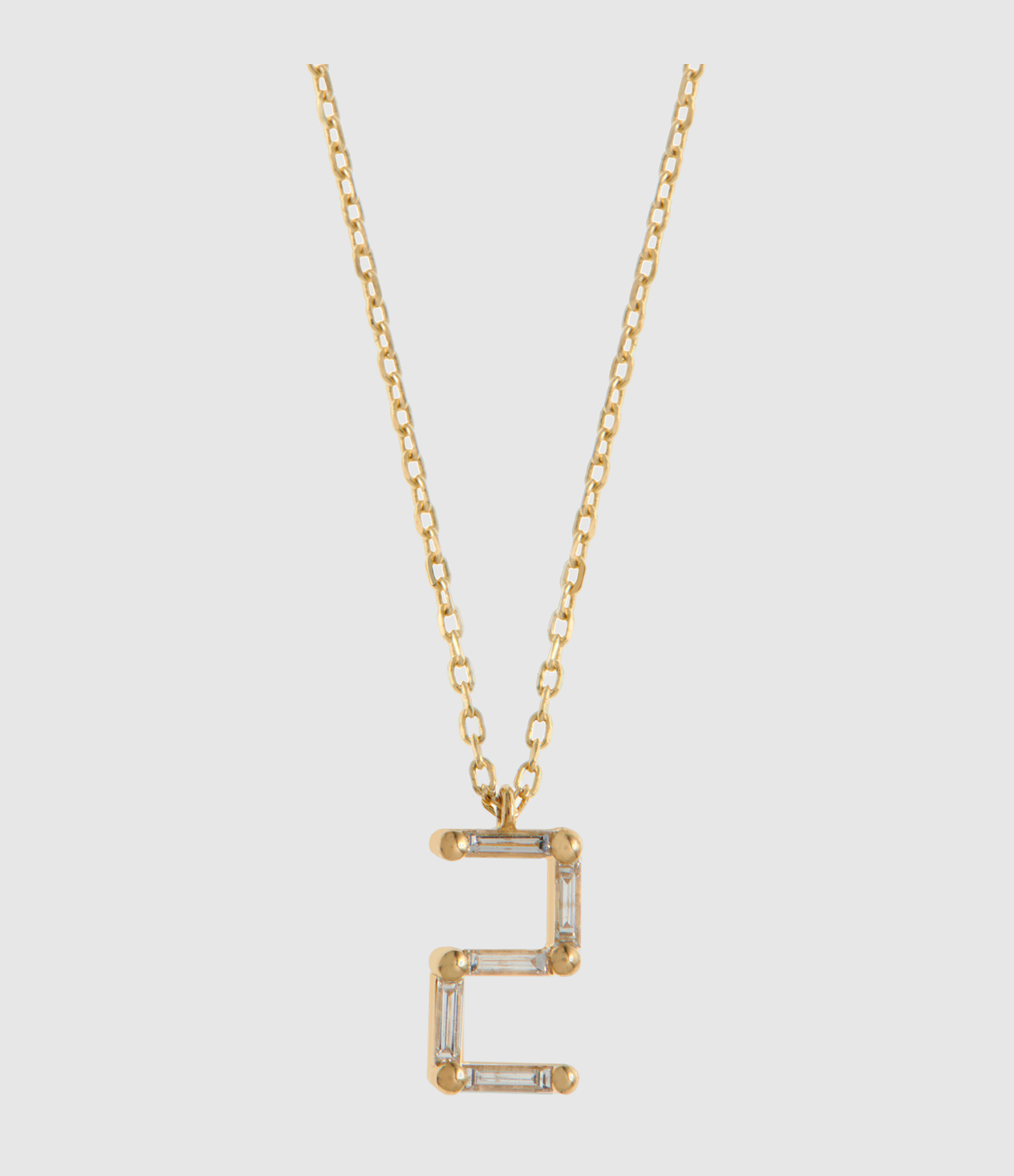 Collier Numéro 2 Or Jaune Diamants