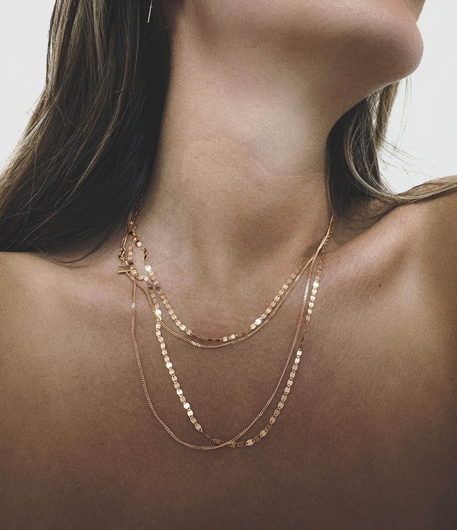 Collier Skin Tattoo 2 Or Rose, 50 cm